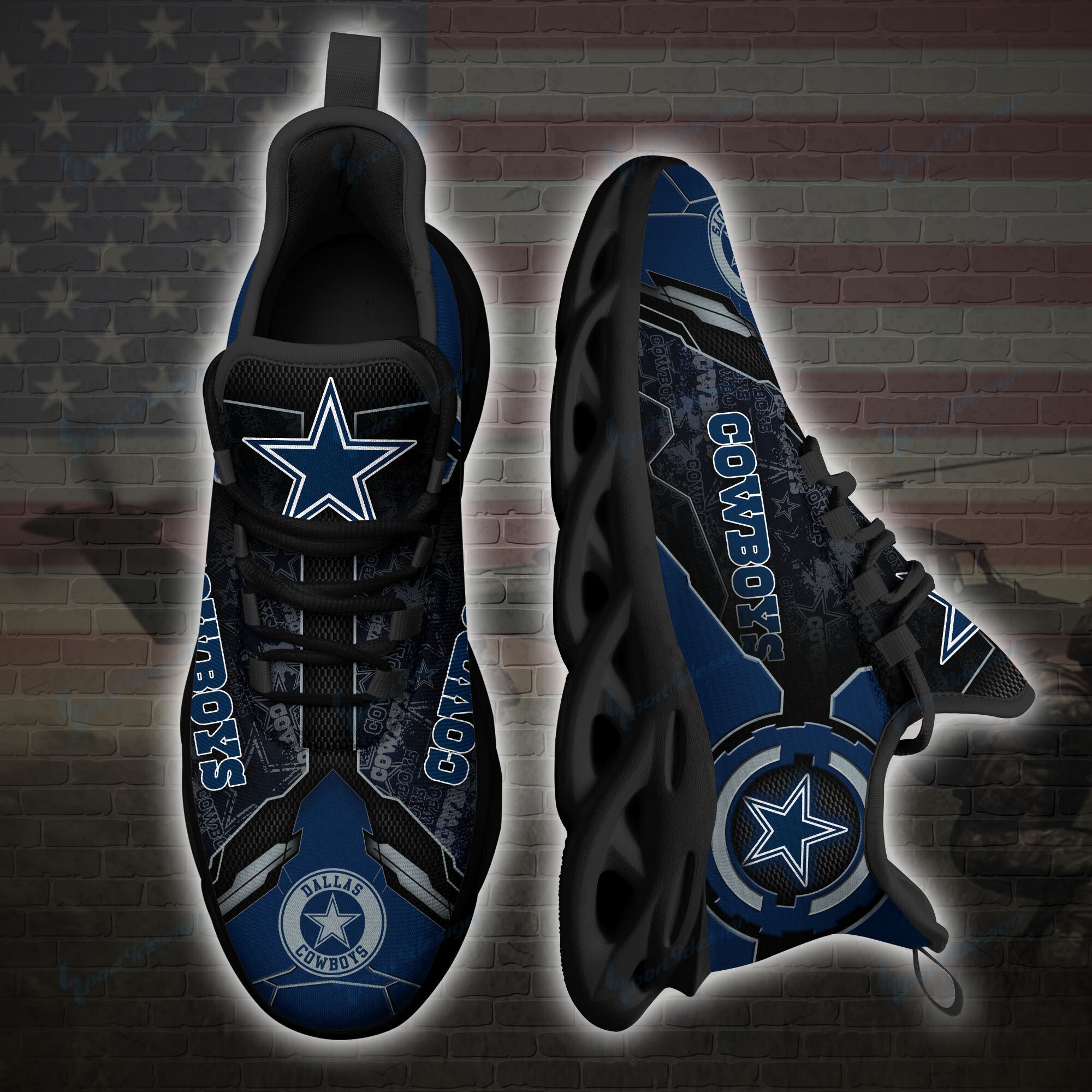 Ideafootwear Dallas Cowboys NFL Max Soul Shoes Sneakers For Men And Women