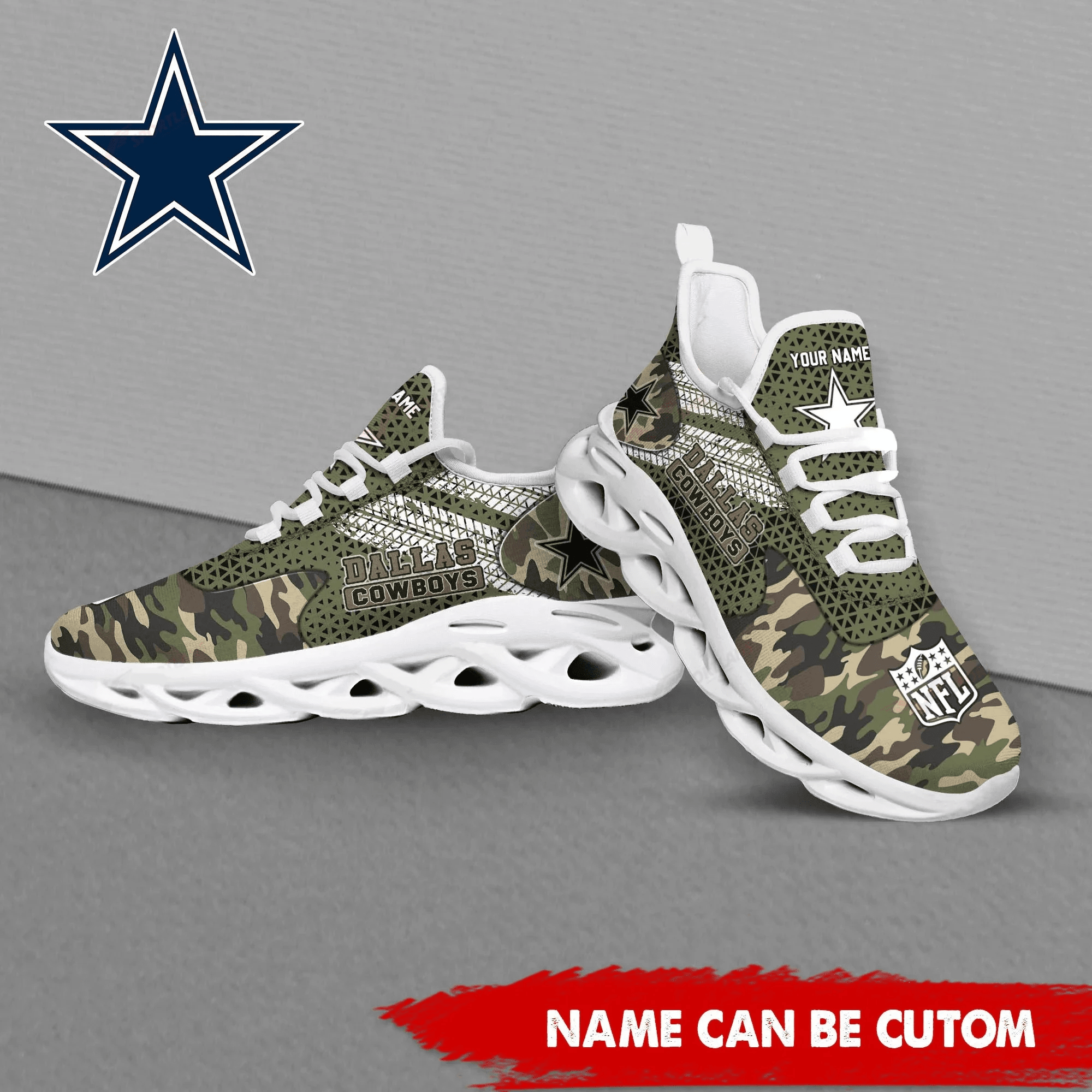 Ideafootwear Dallas Cowboys NFL Max Soul Shoes Sneakers For Men And Women
