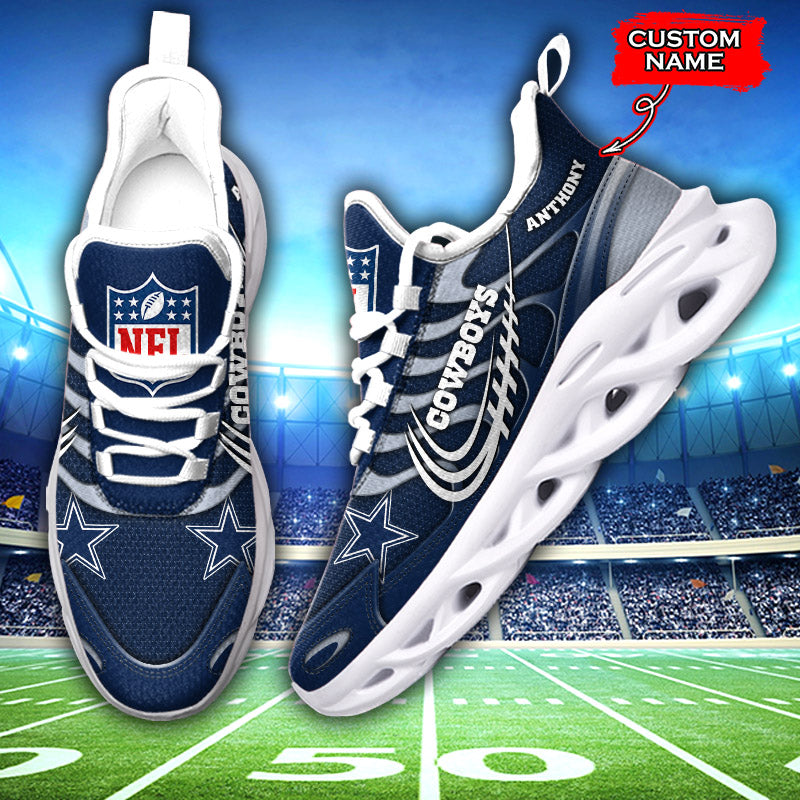 Ideafootwear Dallas Cowboys NFL Max Soul Shoes Sneakers For Men And Women