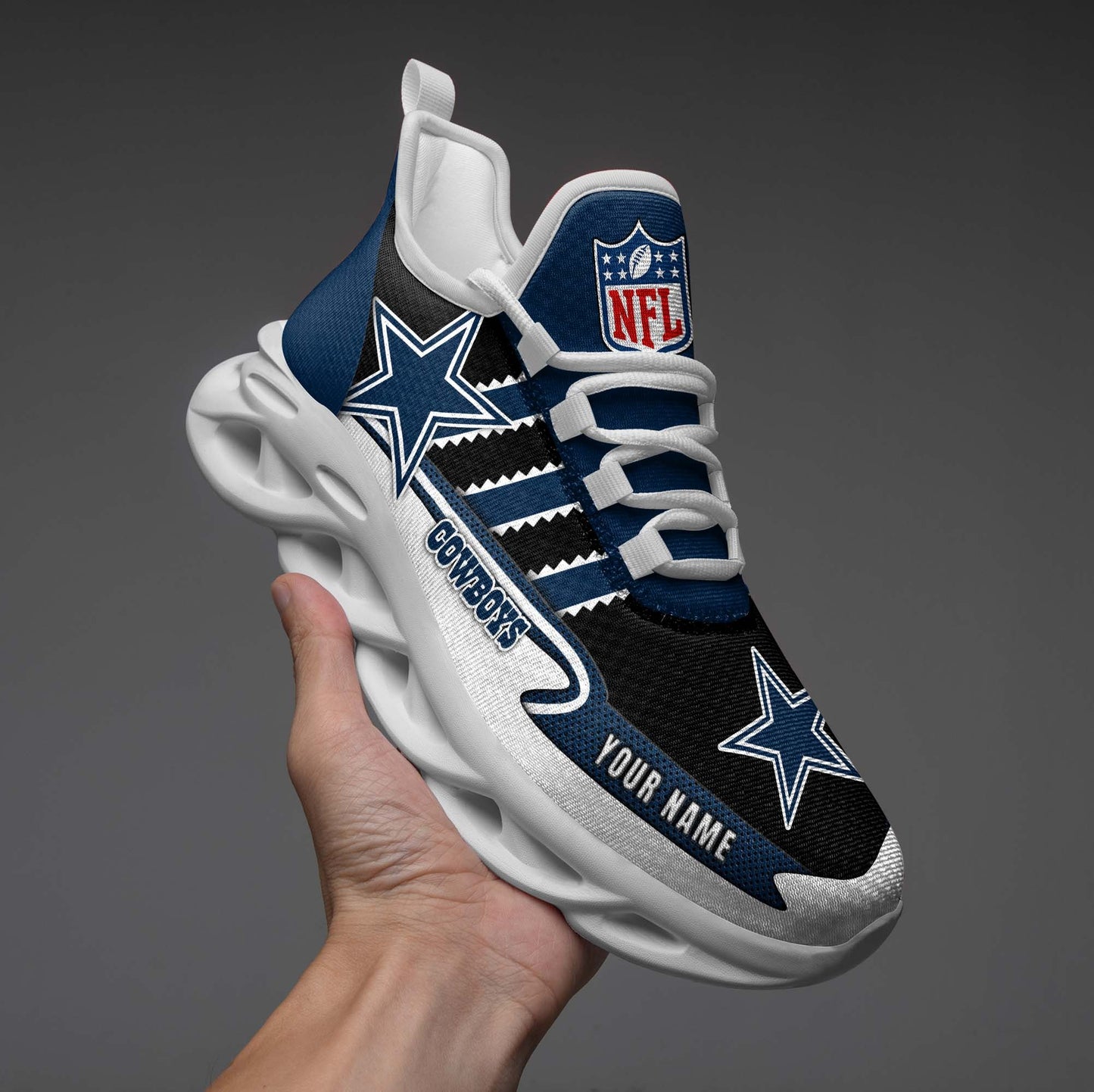 Ideafootwear Dallas Cowboys NFL Max Soul Shoes Sneakers For Men And Women