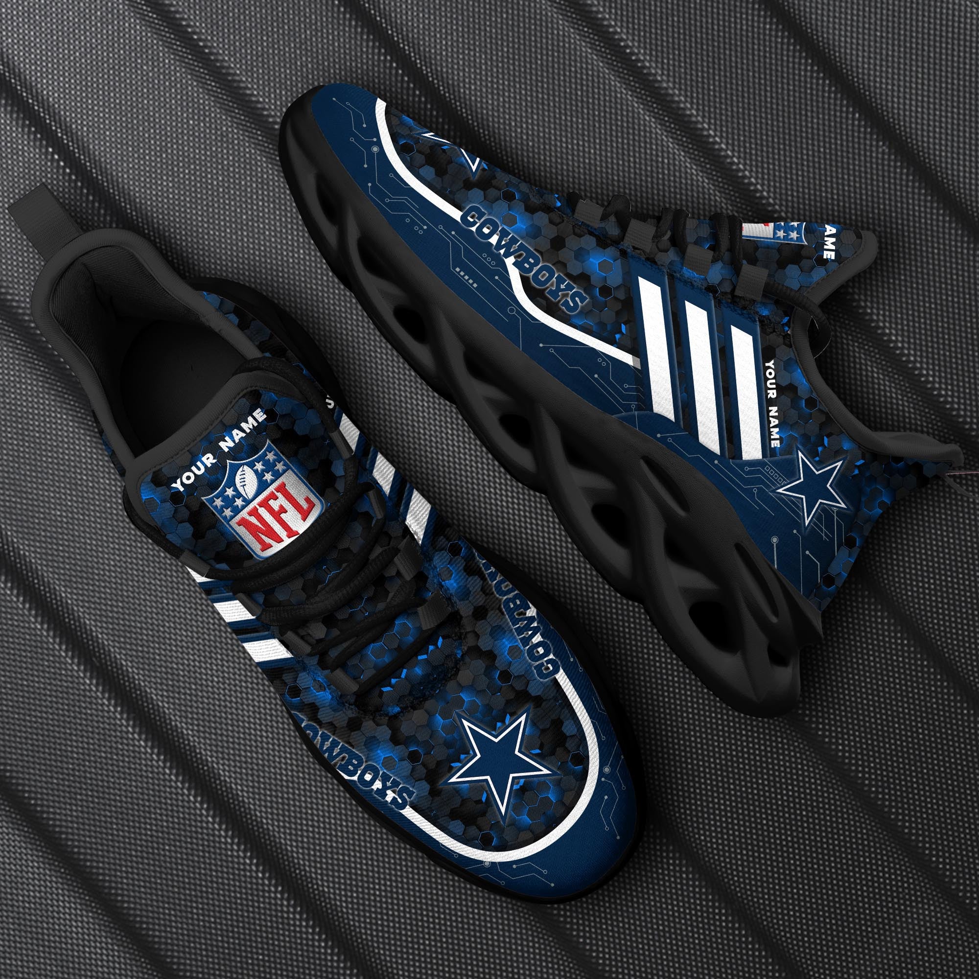 Ideafootwear Dallas Cowboys NFL Max Soul Shoes Sneakers For Men And Women