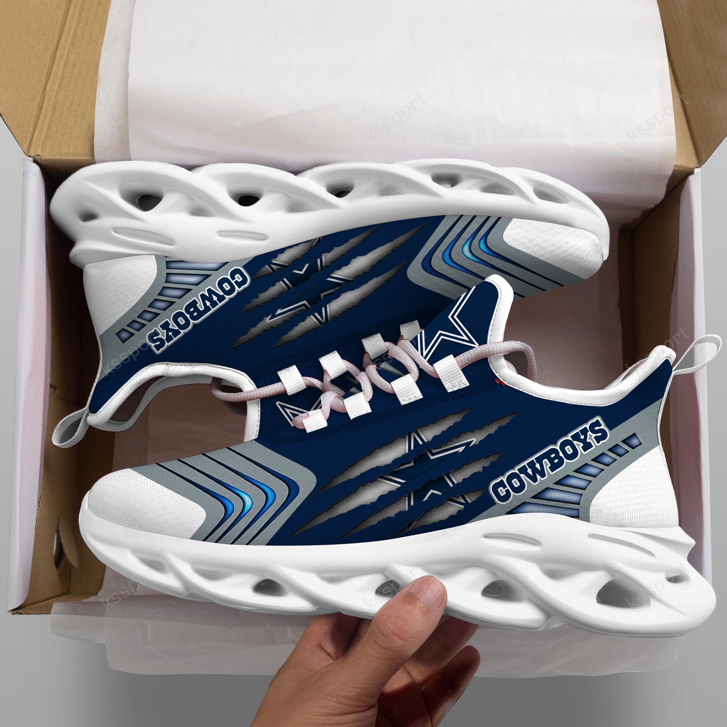 Ideafootwear Dallas Cowboys NFL Max Soul Shoes Sneakers For Men And Women