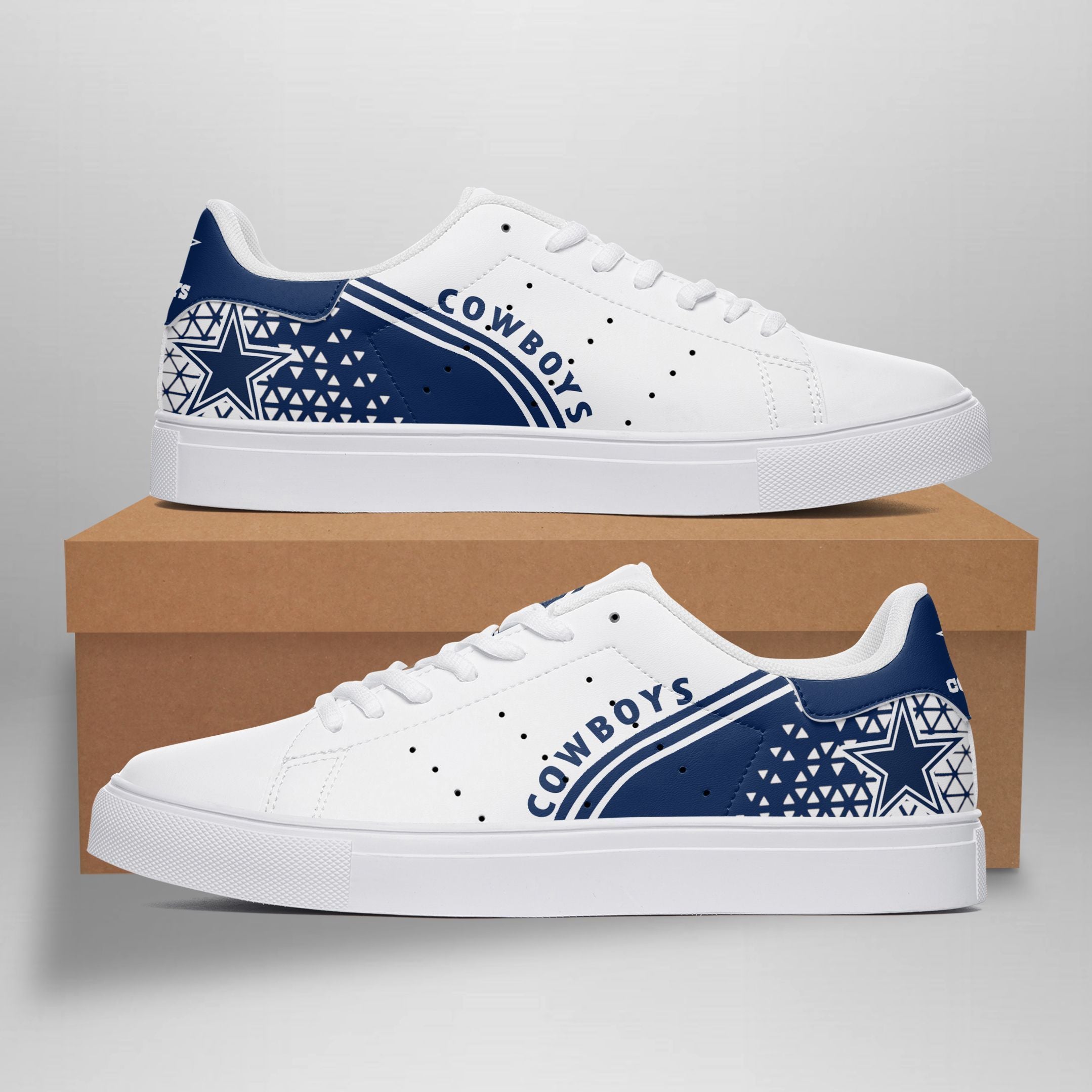 Ideafootwear Dallas Cowboys Skate Stan Shoes Sneakes For Men And Women