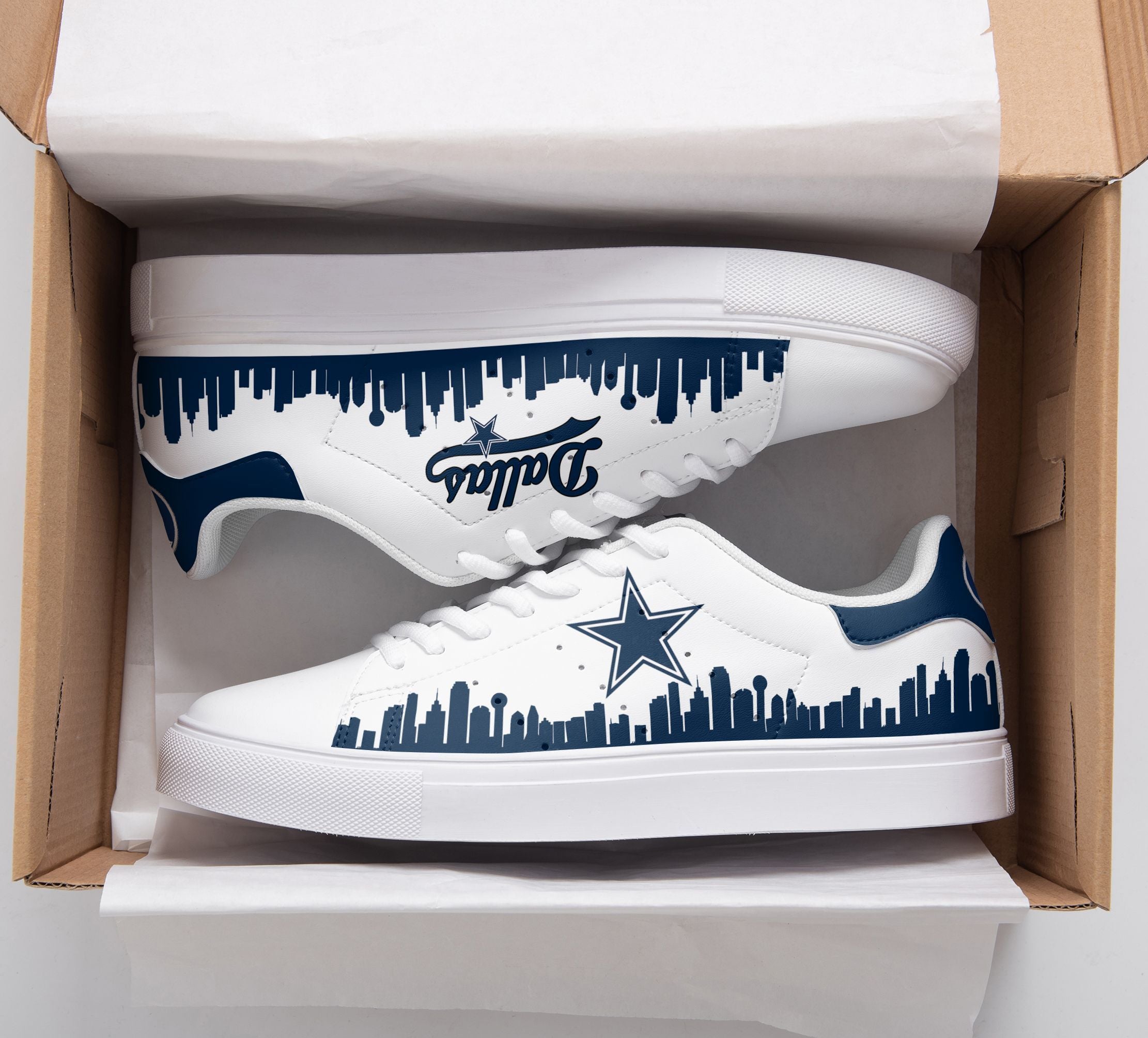 Ideafootwear Dallas Cowboys Skate Stan Shoes Sneakes For Men And Women