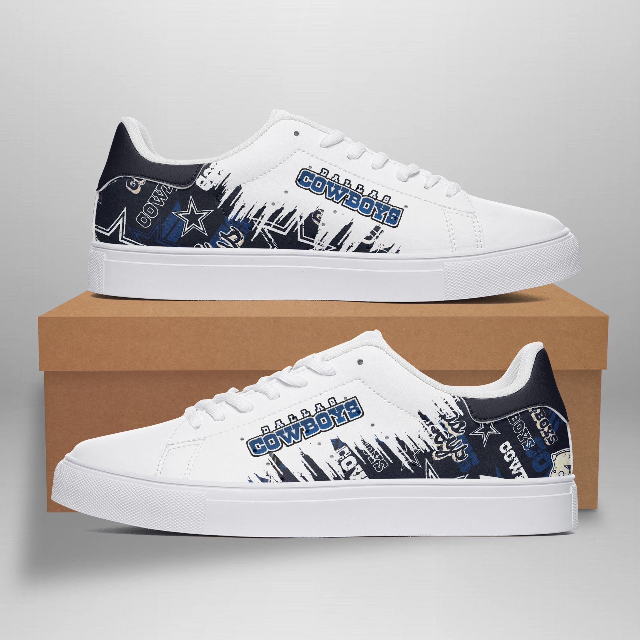 Ideafootwear Dallas Cowboys Skate Stan Shoes Sneakes For Men And Women
