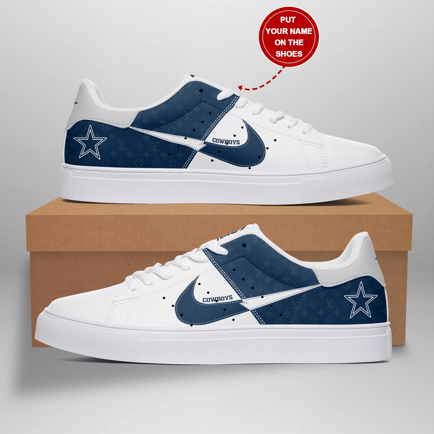 Ideafootwear Dallas Cowboys Skate Stan Shoes Sneakes For Men And Women