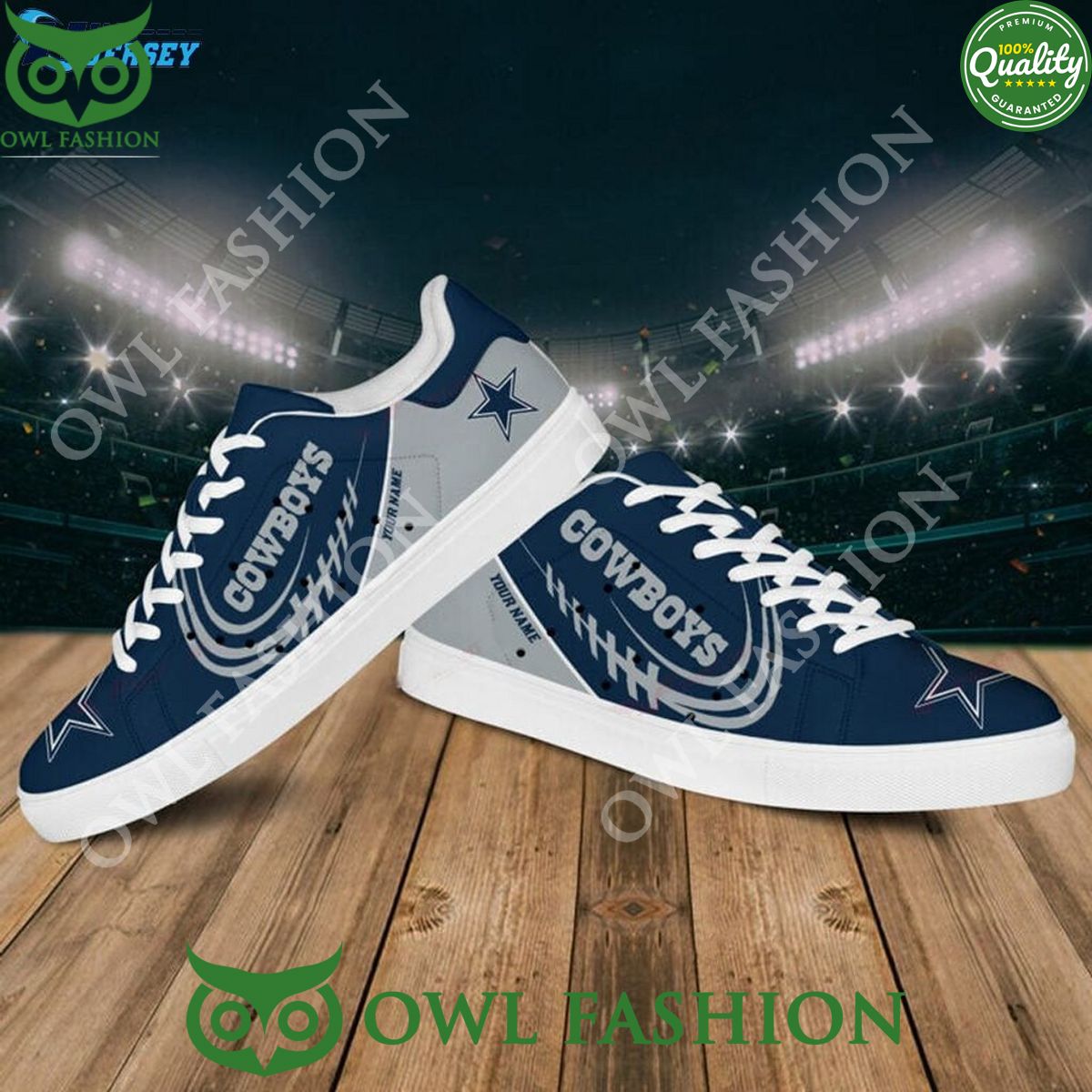 Ideafootwear Dallas Cowboys Skate Stan Shoes Sneakes For Men And Women