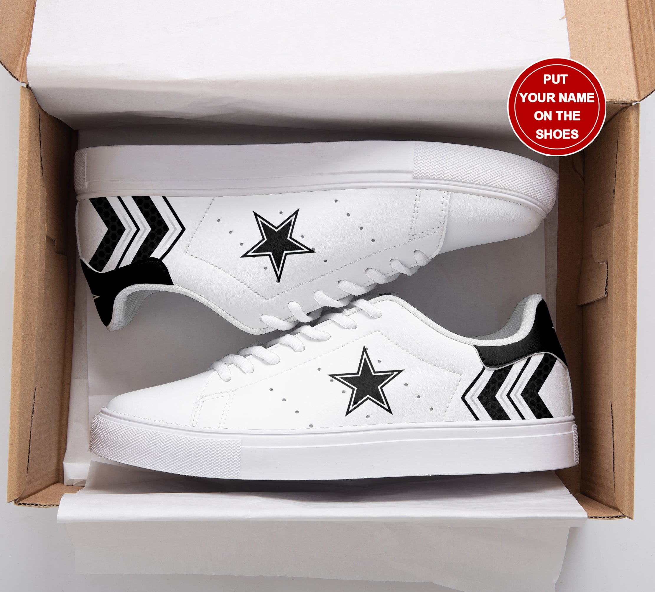 Ideafootwear Dallas Cowboys Skate Stan Shoes Sneakes For Men And Women