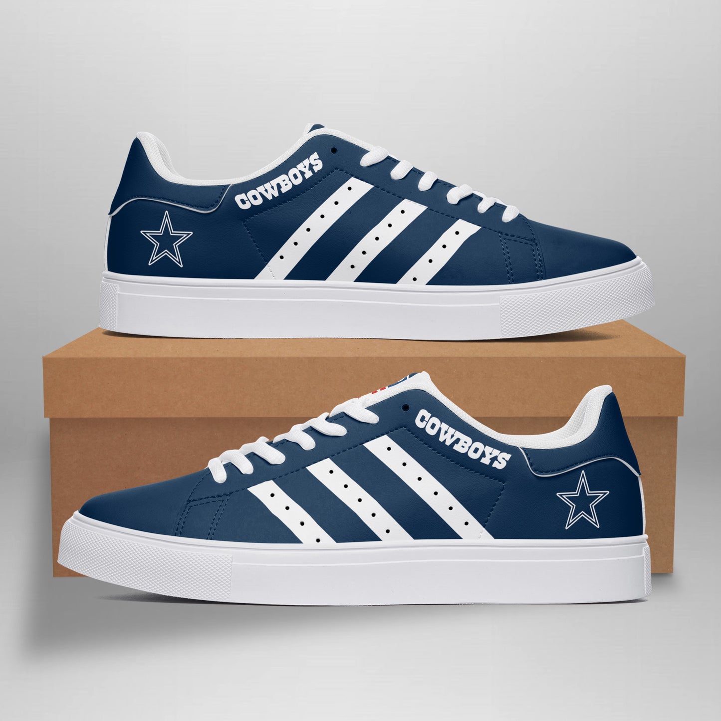 Ideafootwear Dallas Cowboys Skate Stan Shoes Sneakes For Men And Women