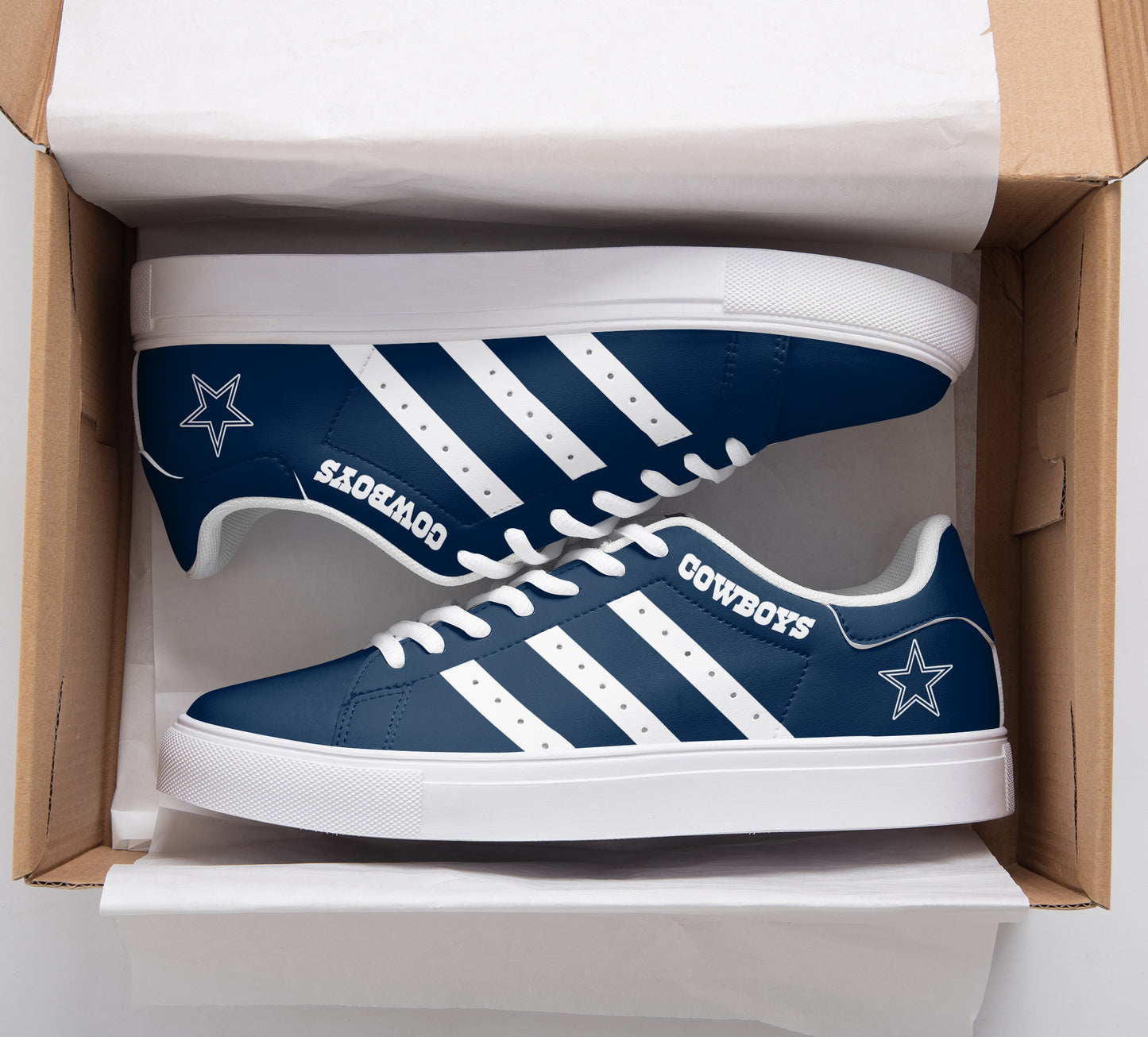 Ideafootwear Dallas Cowboys Skate Stan Shoes Sneakes For Men And Women