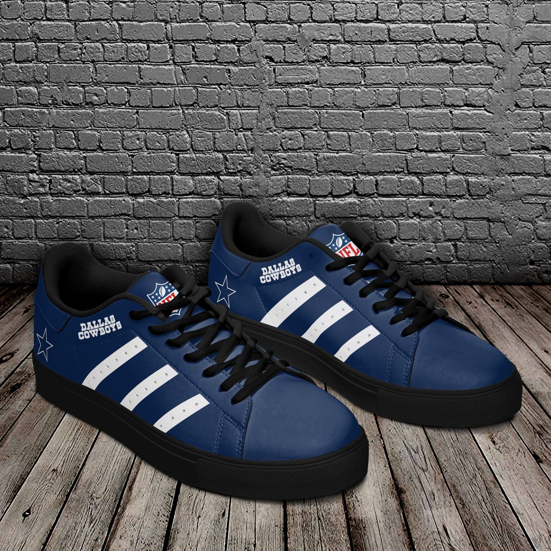Ideafootwear Dallas Cowboys Skate Stan Shoes Sneakes For Men And Women