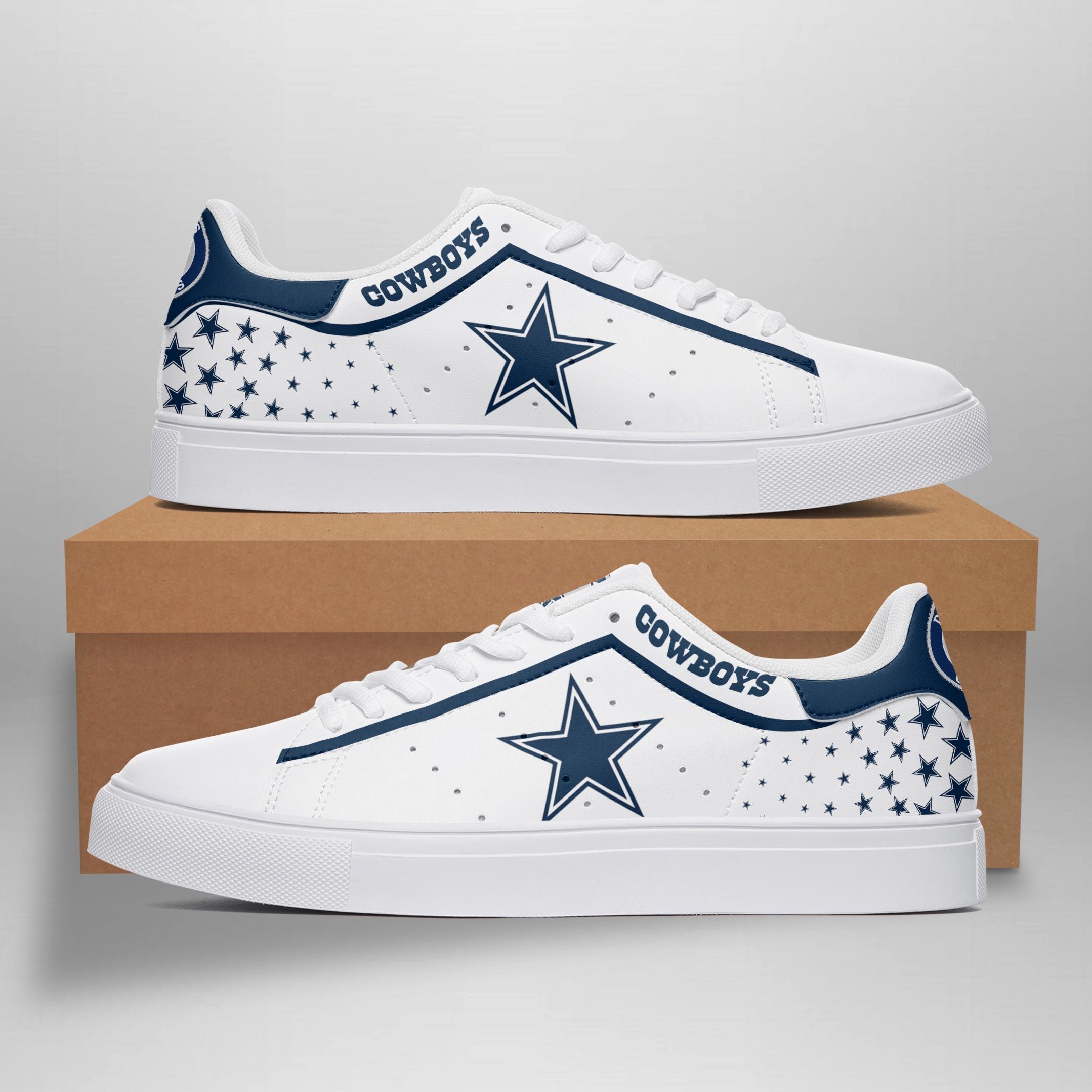 Ideafootwear Dallas Cowboys Skate Stan Shoes Sneakes For Men And Women