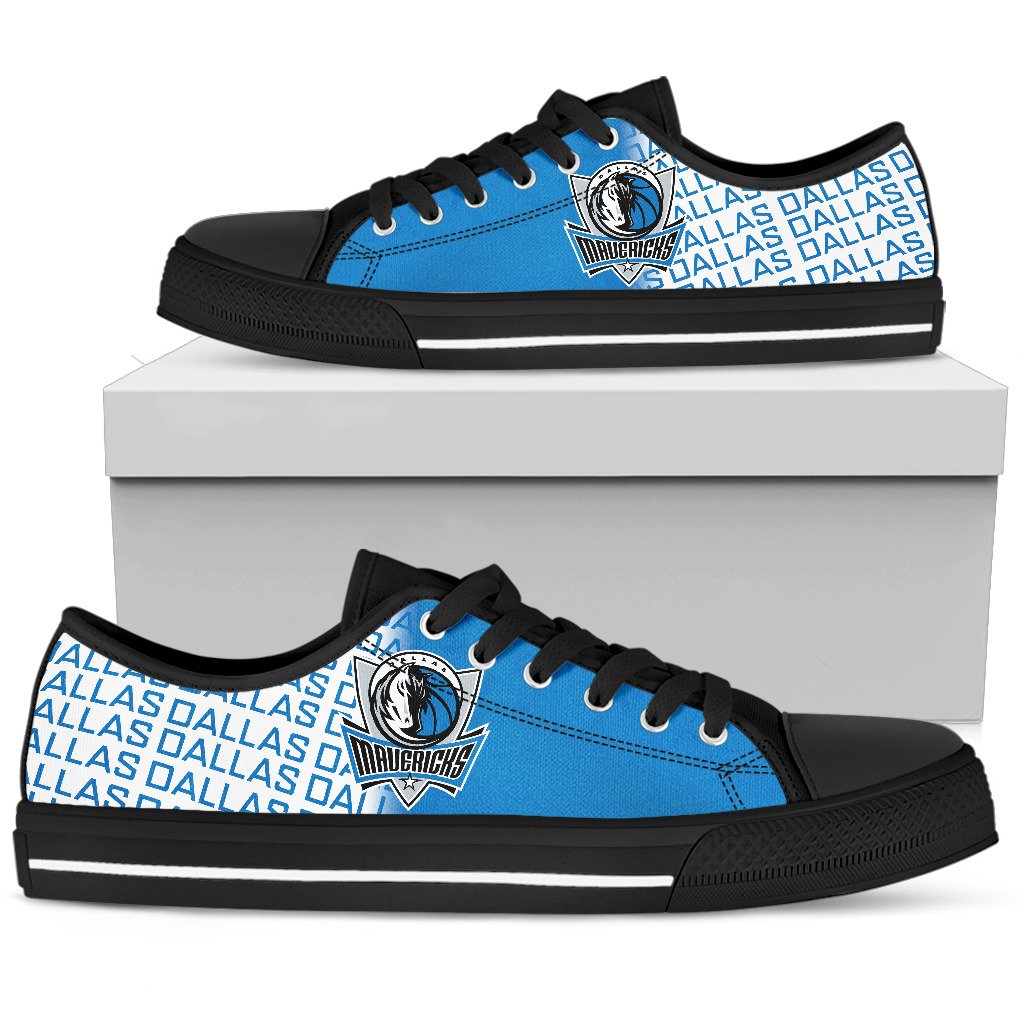 Ideafootwear Dallas Mavericks Low Top Canvas Sneakers Shoes For Men And Women