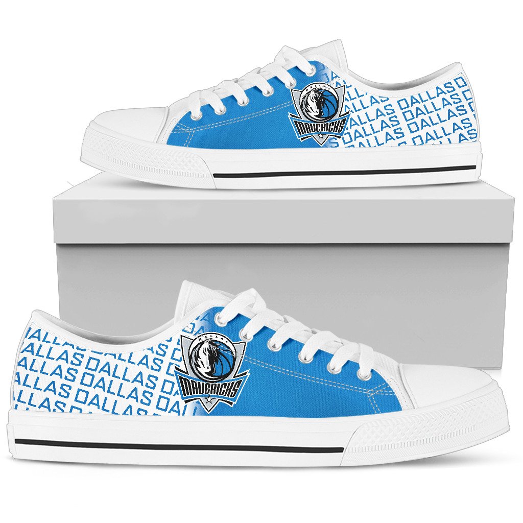 Ideafootwear Dallas Mavericks Low Top Canvas Sneakers Shoes For Men And Women