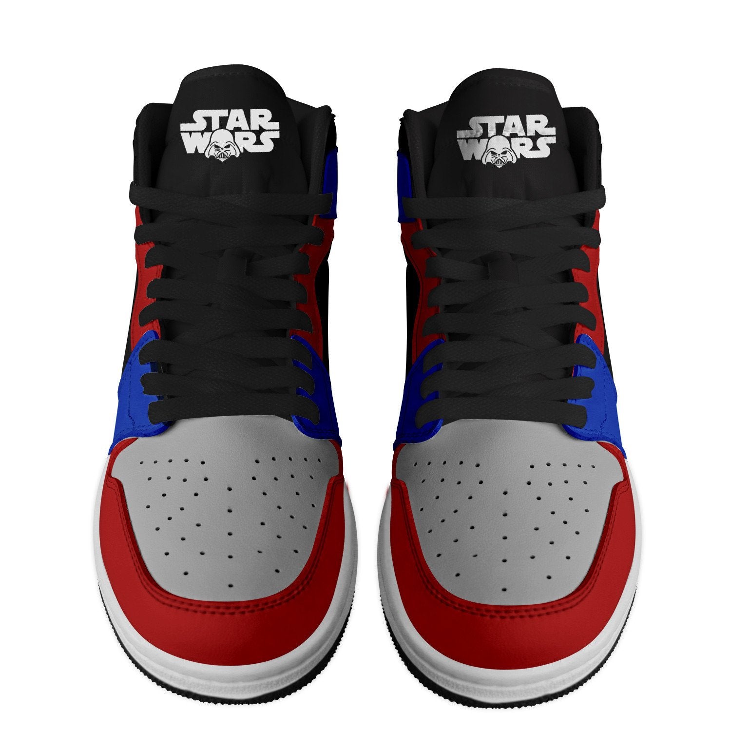 Ideafootwear Darth Vader AJ1 High Sneakers Shoes For Men And Women