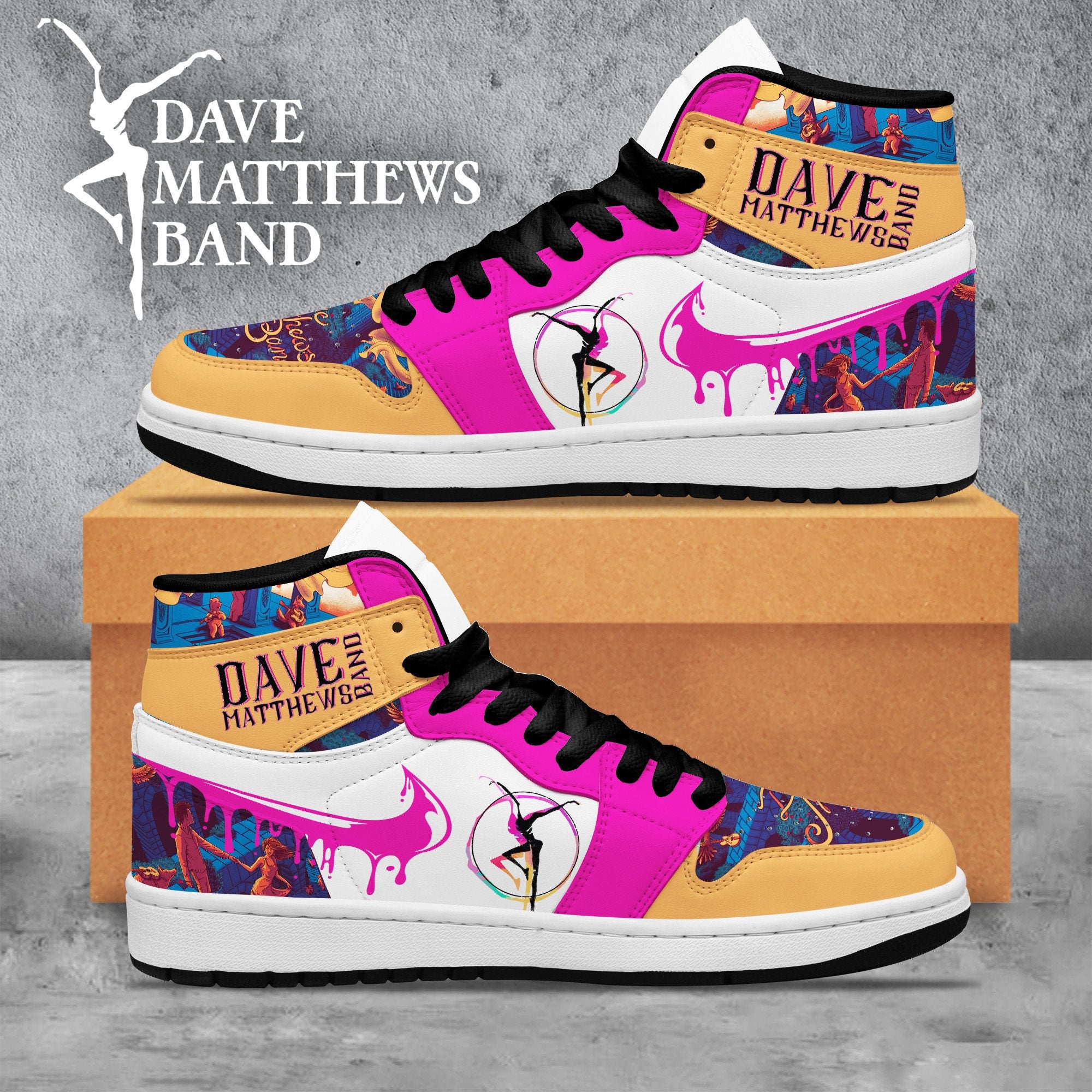 Ideafootwear Dave Matthews Band AJ1 High Sneakers Shoes For Men And Women