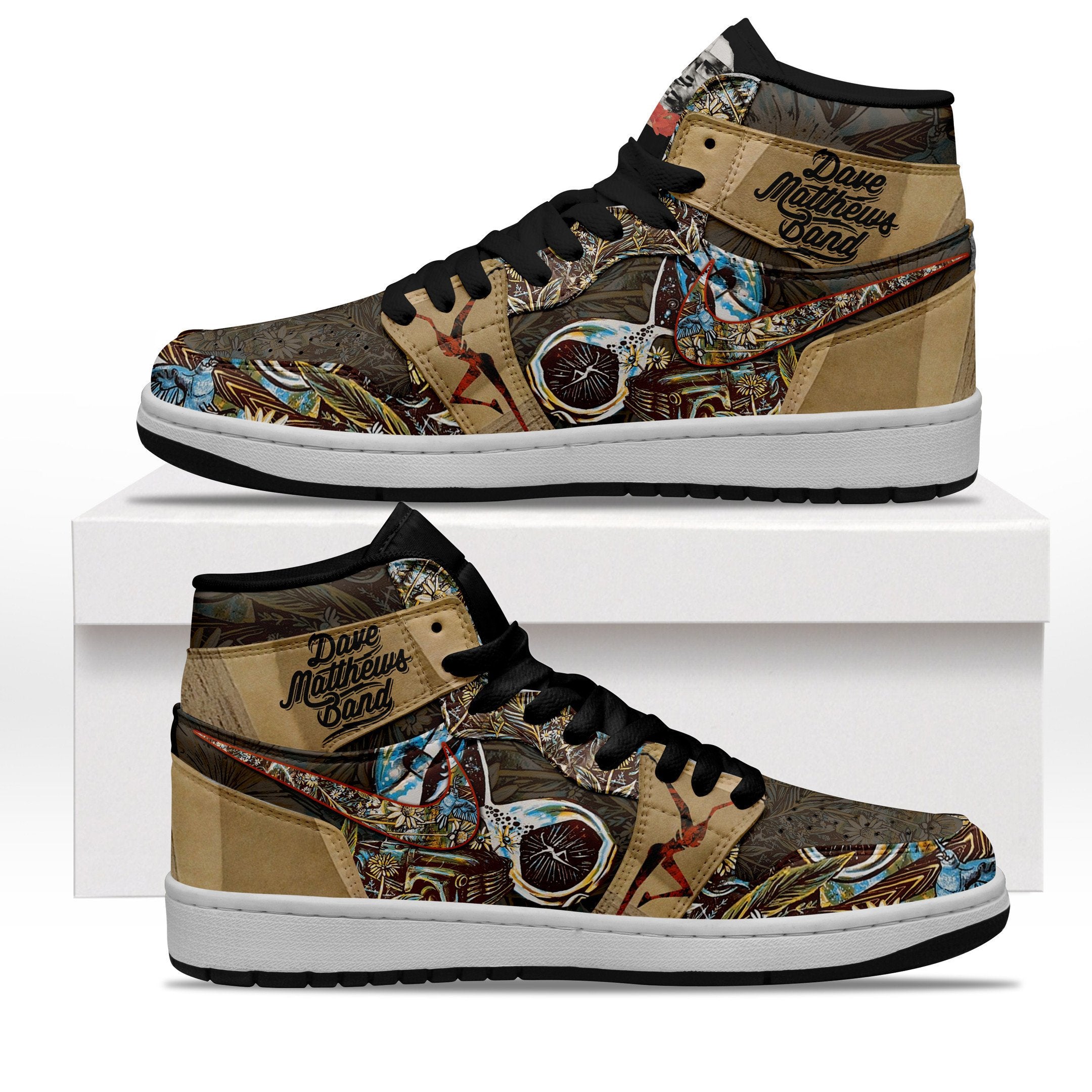 Ideafootwear Dave Matthews Band AJ1 High Sneakers Shoes For Men And Women
