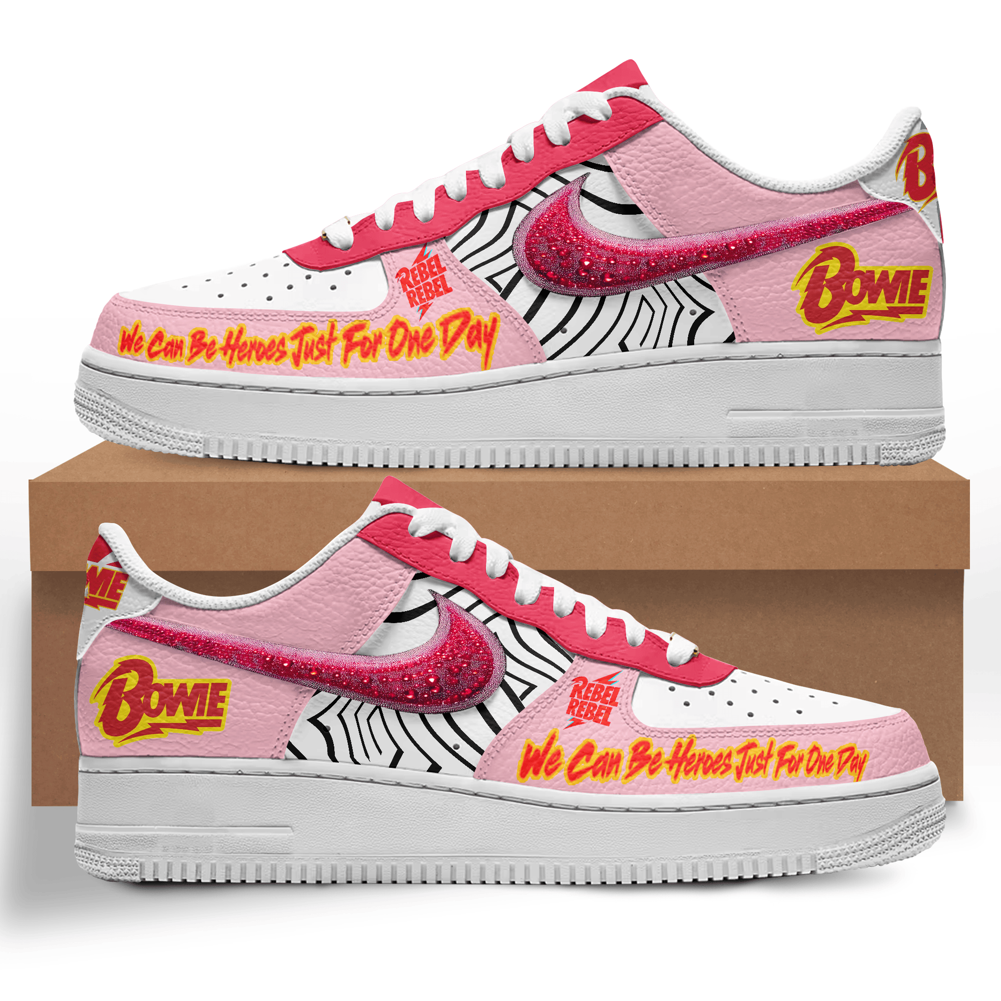 Ideafootwear David Bowie Air Low-Top Sneakers Shoes For Men And Women