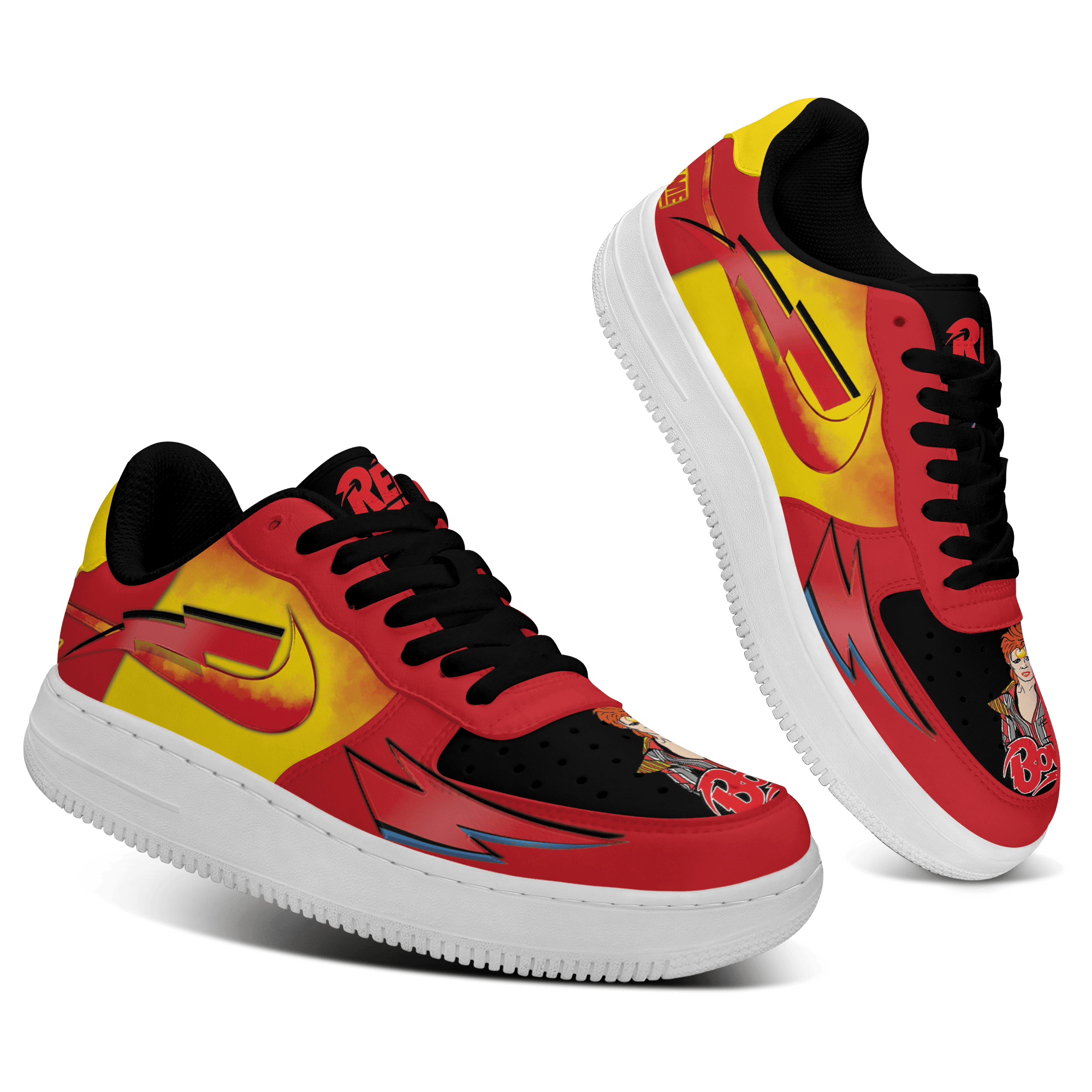 Ideafootwear David Bowie Air Low-Top Sneakers Shoes For Men And Women