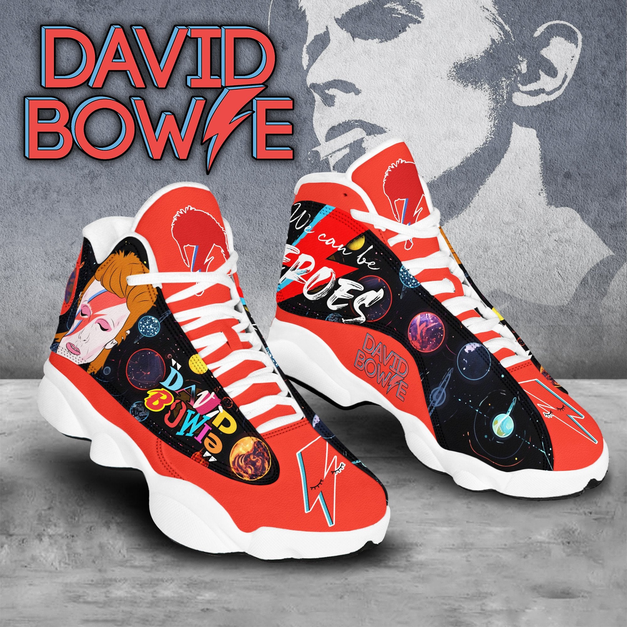 Ideafootwear David Bowie AJ13 Sneakers Shoes For Men And Women