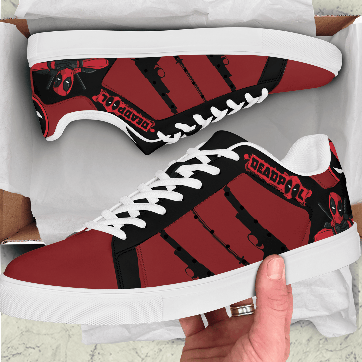 Ideafootwear Deadpool Skate Stan Shoes Sneakes For Men And Women