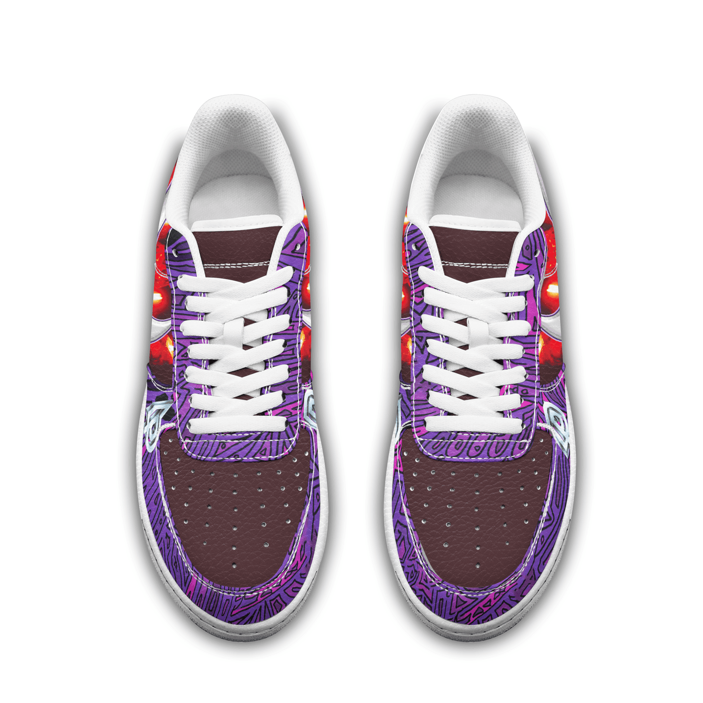Ideafootwear Deep Purple Air Low-Top Sneakers Shoes For Men And Women
