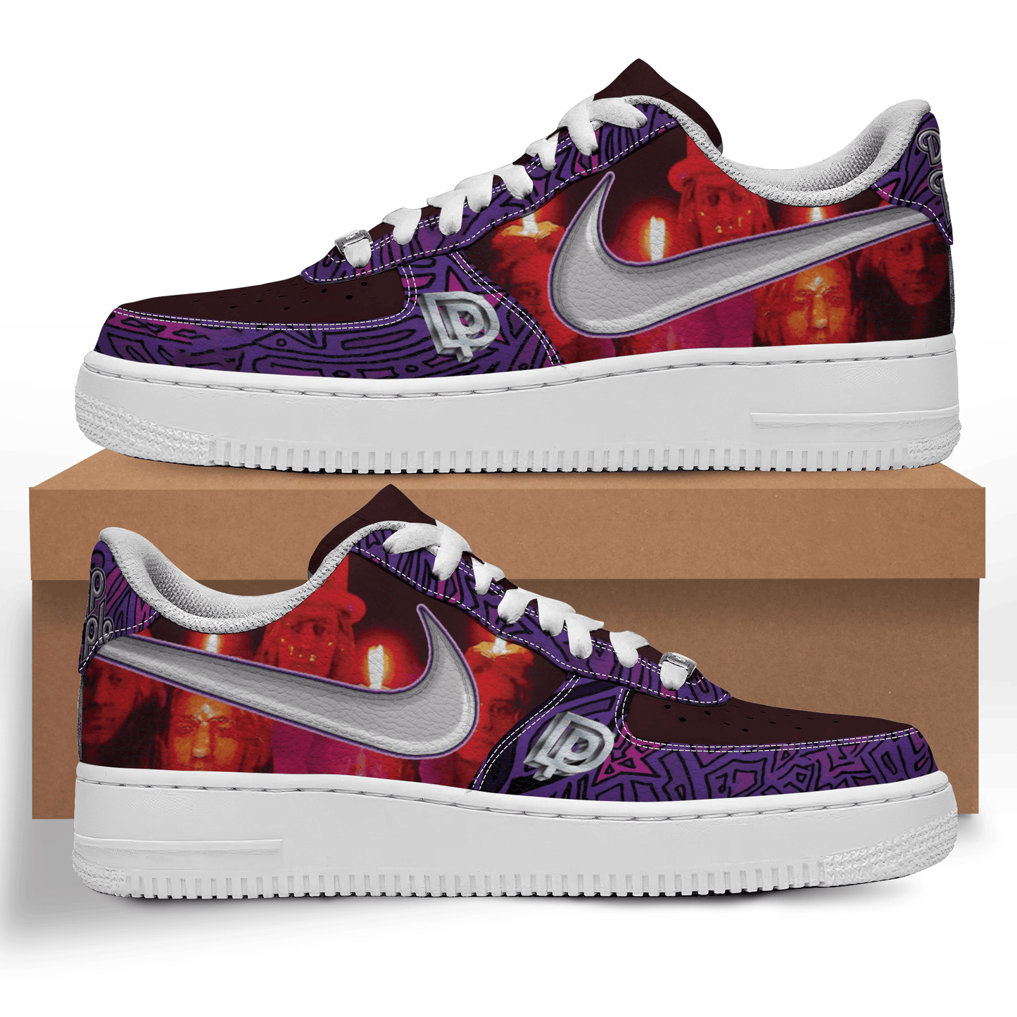 Ideafootwear Deep Purple Air Low-Top Sneakers Shoes For Men And Women