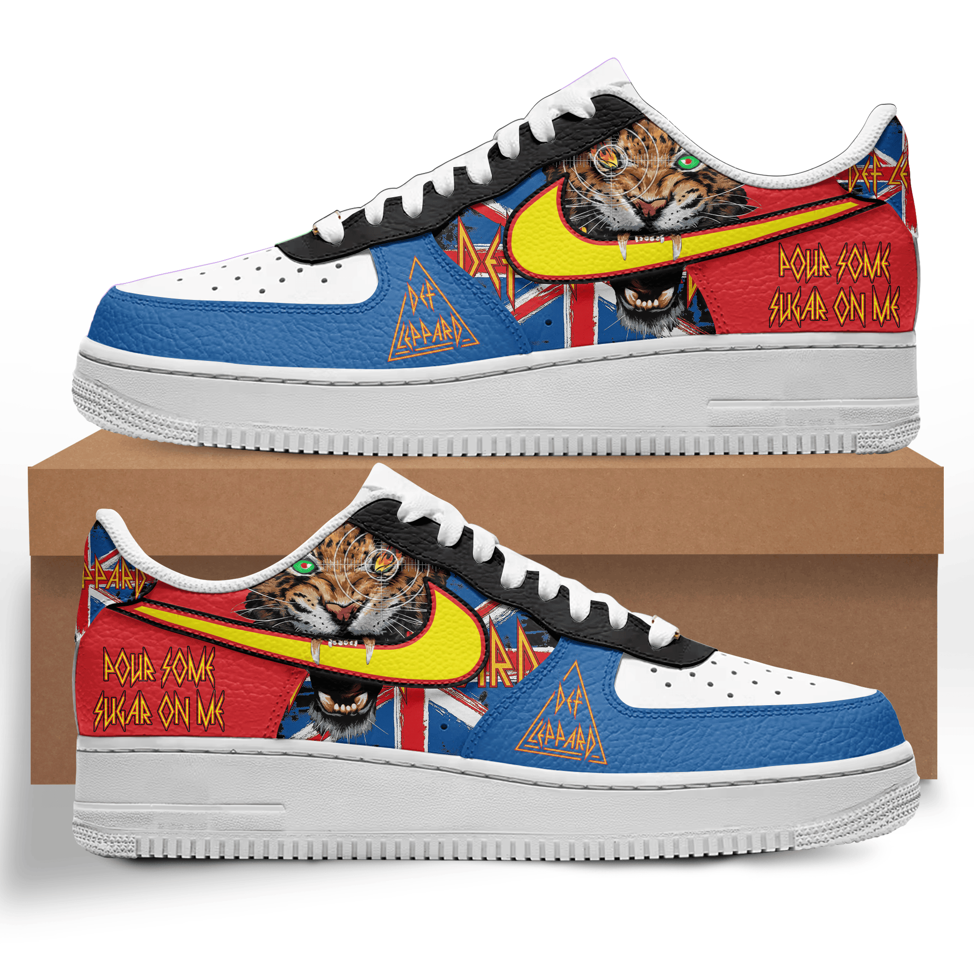 Ideafootwear Def Leppard Air Low-Top Sneakers Shoes For Men And Women