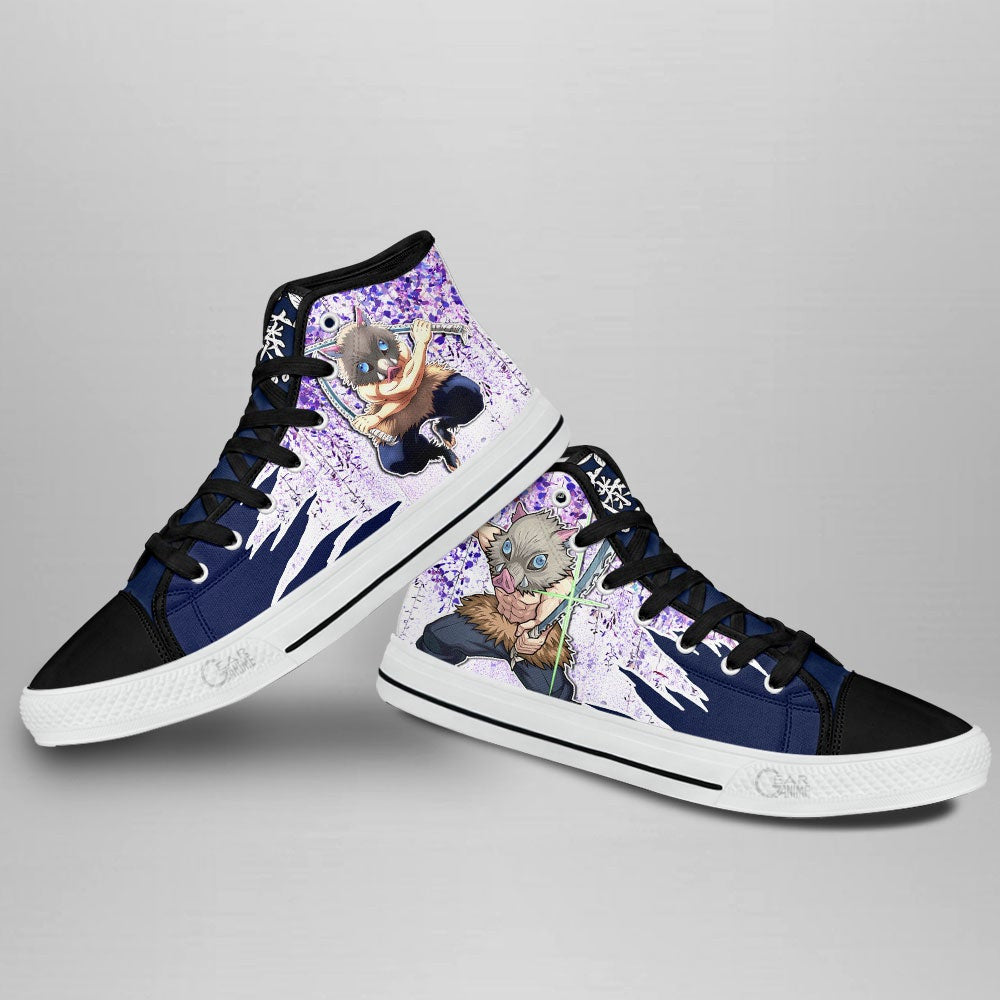 Ideafootwear Demon Slayer High Top Canvas Sneakers Shoes For Men And Women