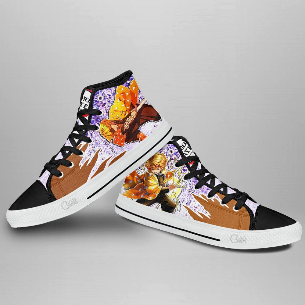 Ideafootwear Demon Slayer High Top Canvas Sneakers Shoes For Men And Women