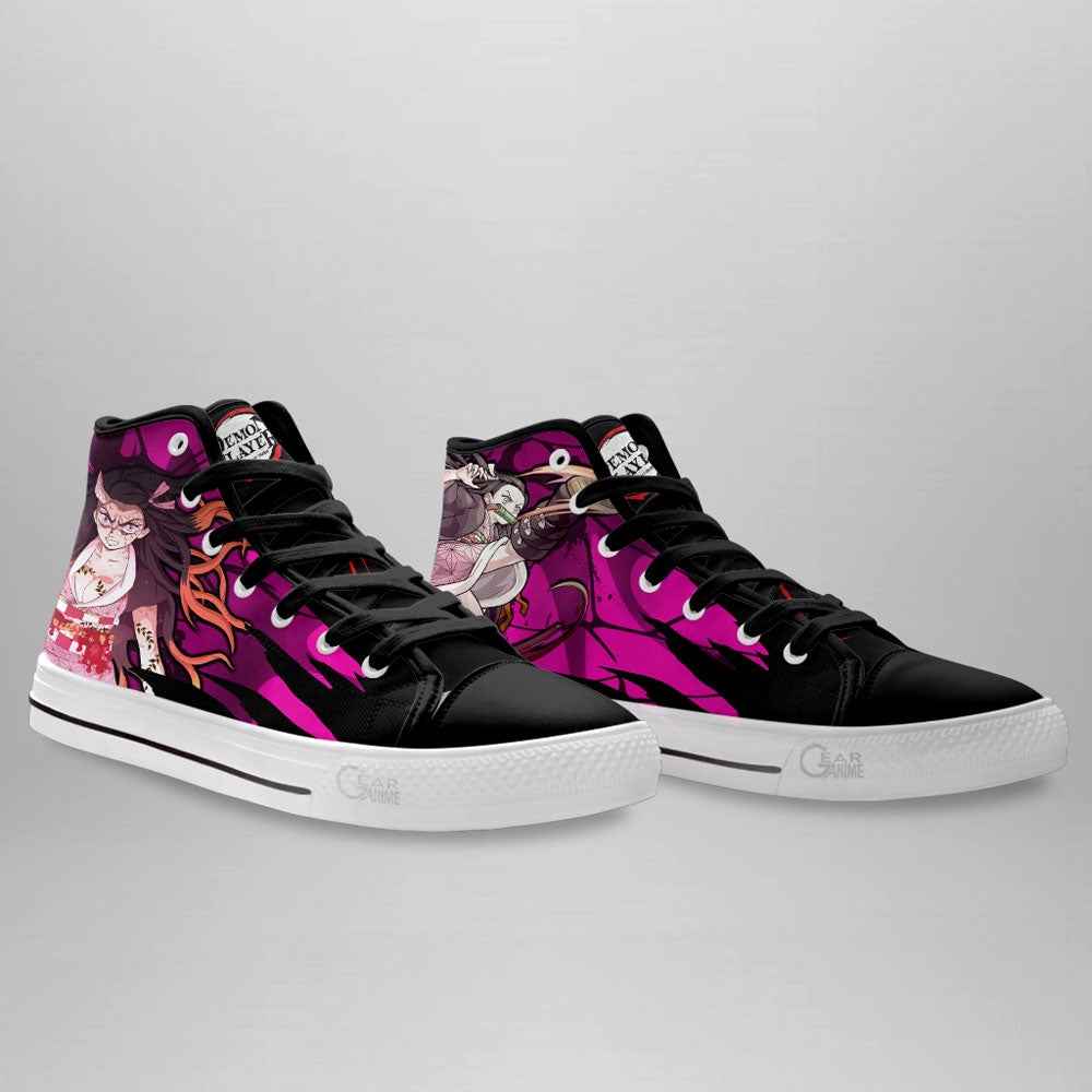 Ideafootwear Demon Slayer High Top Canvas Sneakers Shoes For Men And Women