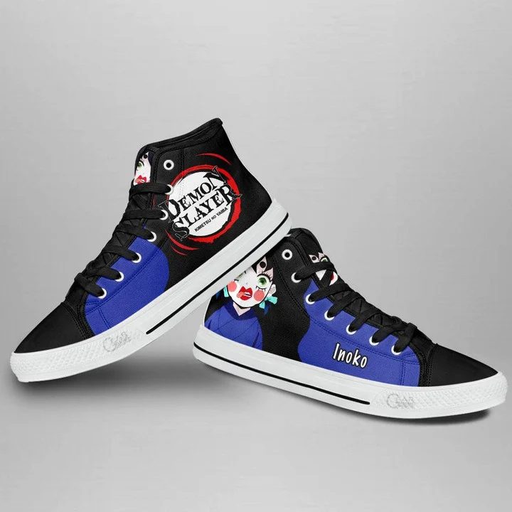 Ideafootwear Demon Slayer High Top Canvas Sneakers Shoes For Men And Women