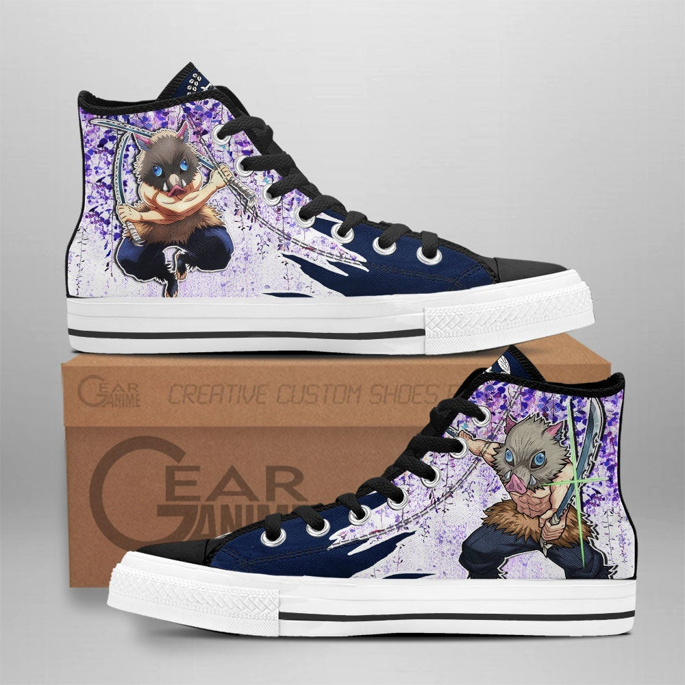 Ideafootwear Demon Slayer High Top Canvas Sneakers Shoes For Men And Women