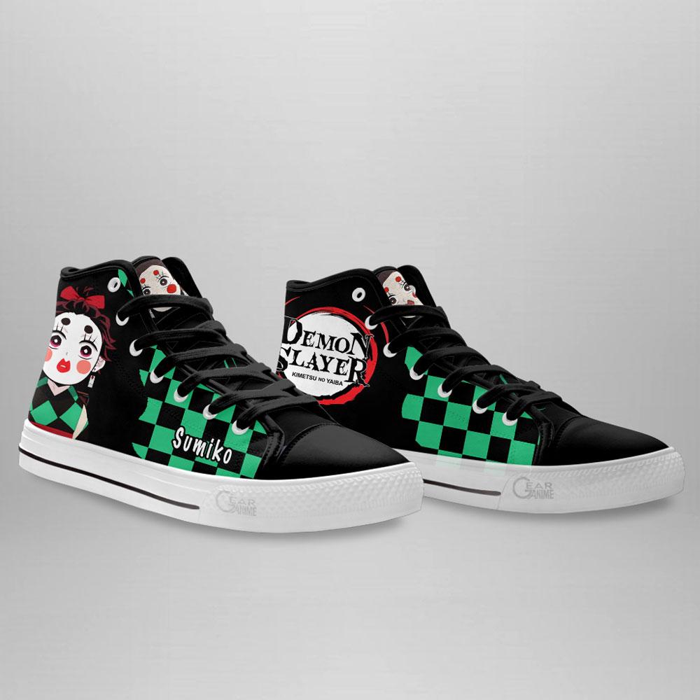 Ideafootwear Demon Slayer High Top Canvas Sneakers Shoes For Men And Women