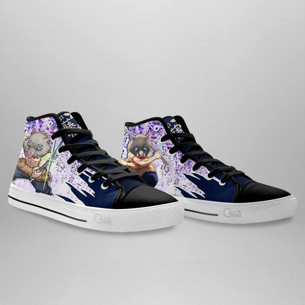 Ideafootwear Demon Slayer High Top Canvas Sneakers Shoes For Men And Women