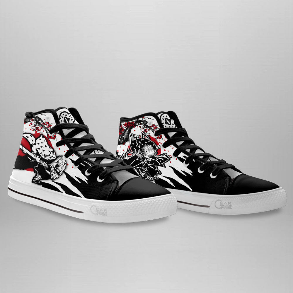 Ideafootwear Demon Slayer High Top Canvas Sneakers Shoes For Men And Women