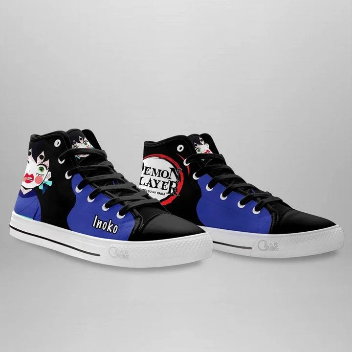 Ideafootwear Demon Slayer High Top Canvas Sneakers Shoes For Men And Women