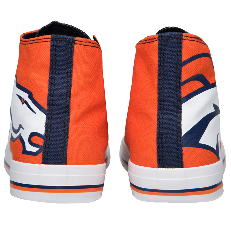 Ideafootwear Denver Broncos High Top Canvas Sneakers Shoes For Men And Women