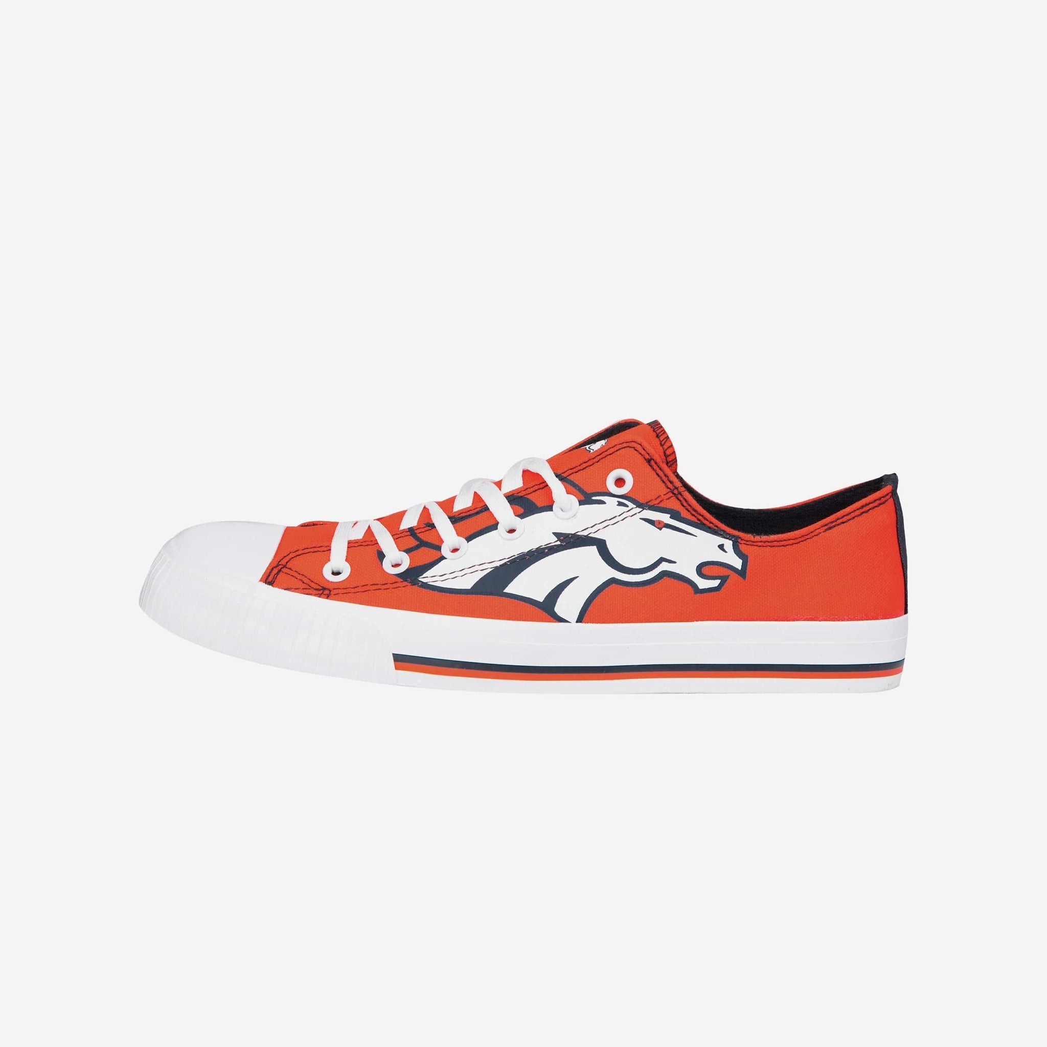 Ideafootwear Denver Broncos Low Top Canvas Sneakers Shoes For Men And Women