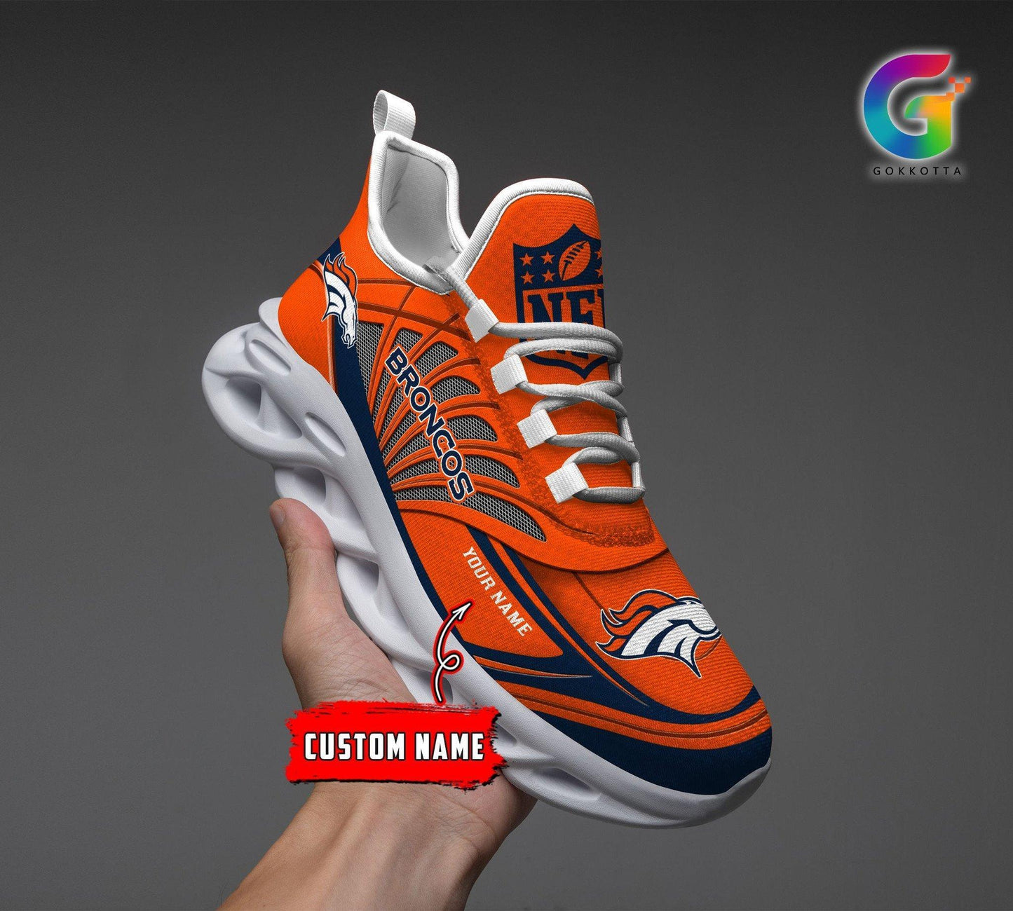Ideafootwear Denver Broncos Max Soul Shoes Sneakers For Men And Women