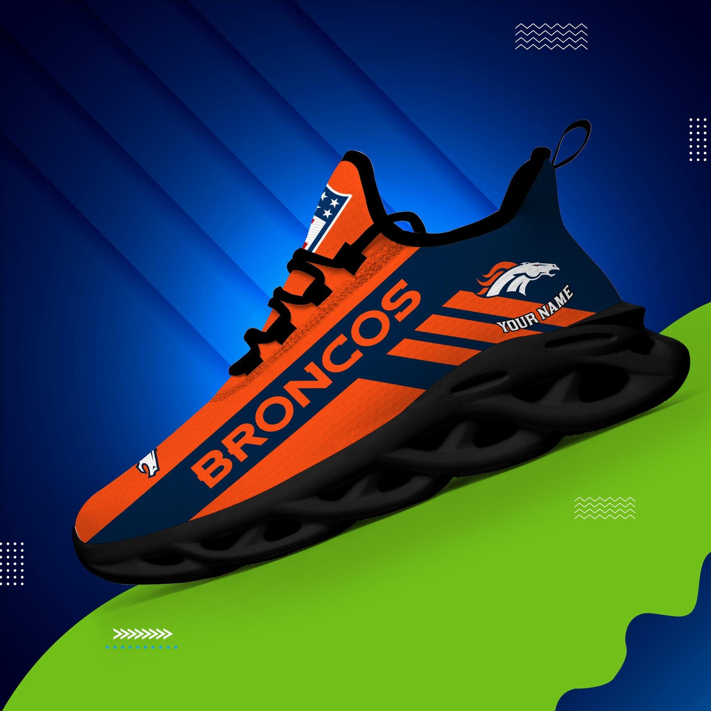 Ideafootwear Denver Broncos Max Soul Shoes Sneakers For Men And Women