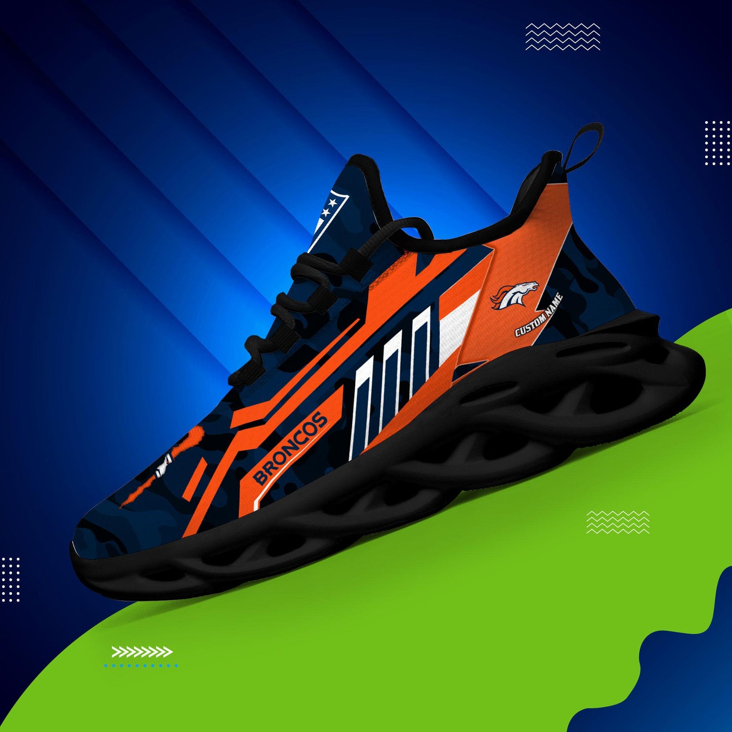 Ideafootwear Denver Broncos Max Soul Shoes Sneakers For Men And Women