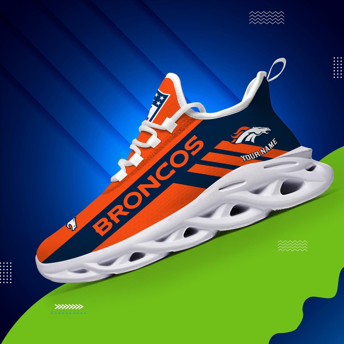 Ideafootwear Denver Broncos Max Soul Shoes Sneakers For Men And Women