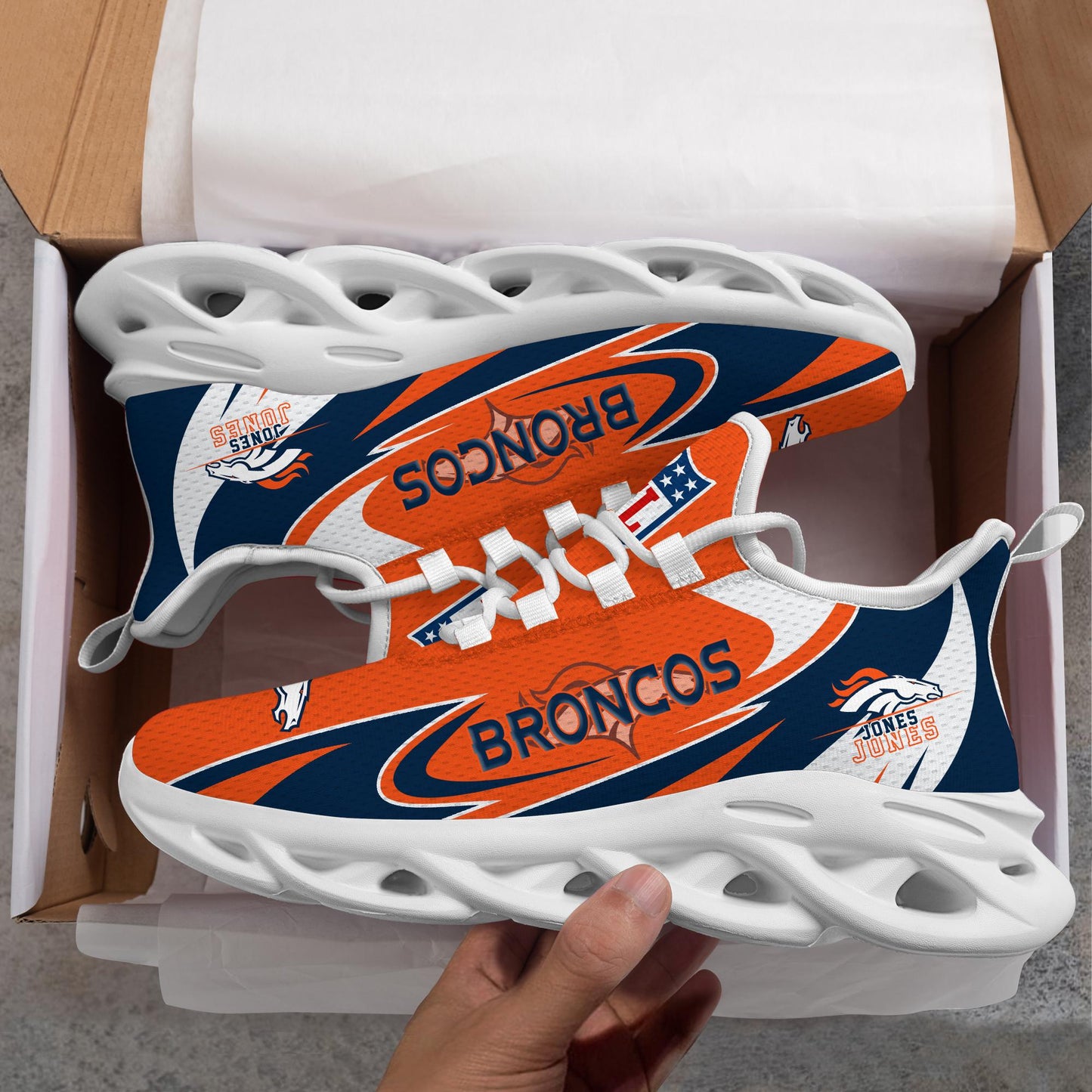 Ideafootwear Denver Broncos Max Soul Shoes Sneakers For Men And Women