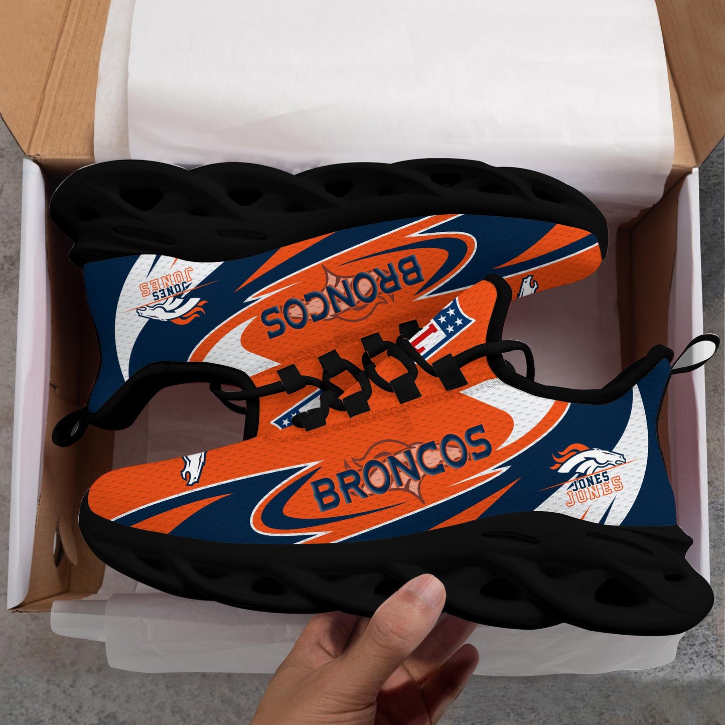Ideafootwear Denver Broncos Max Soul Shoes Sneakers For Men And Women