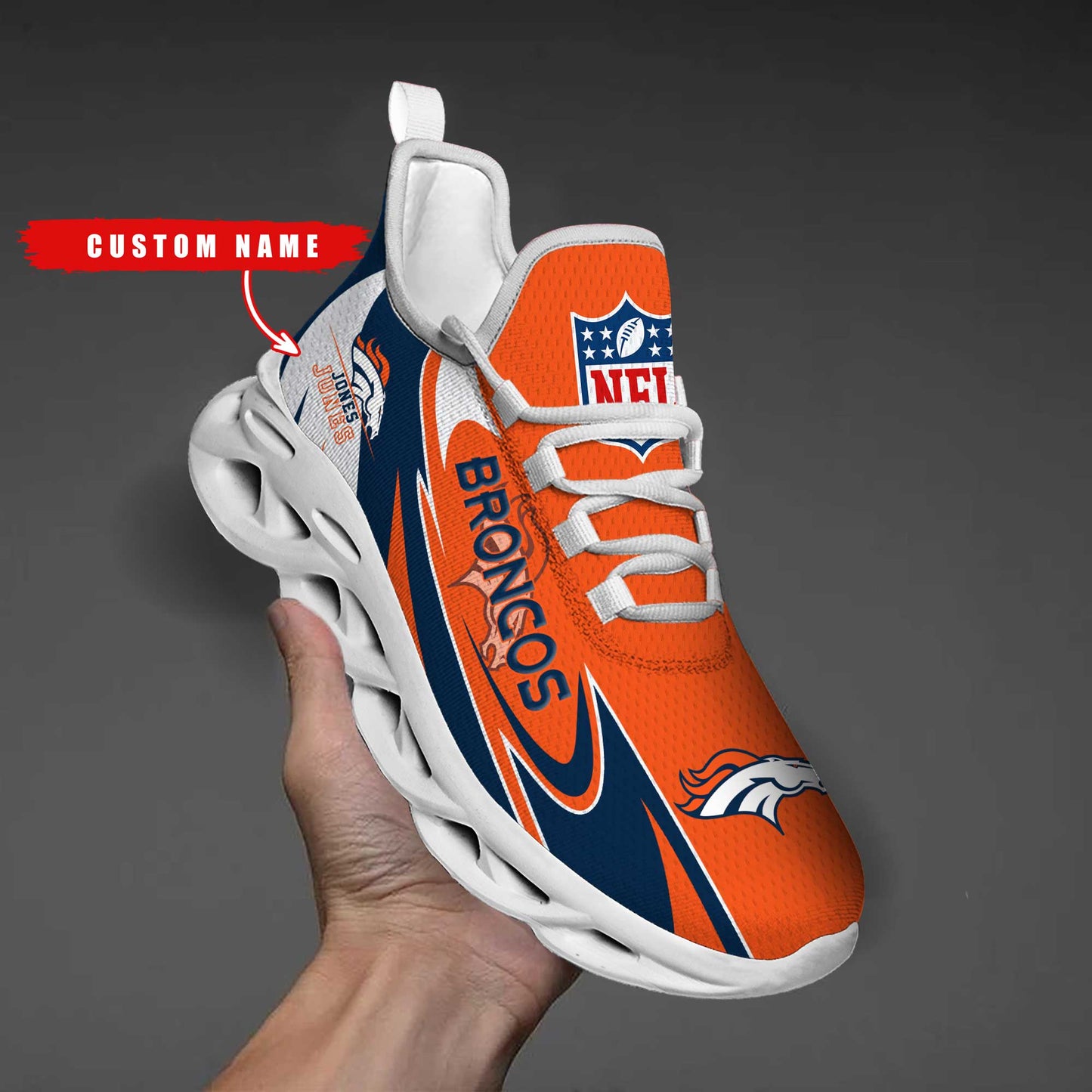 Ideafootwear Denver Broncos Max Soul Shoes Sneakers For Men And Women