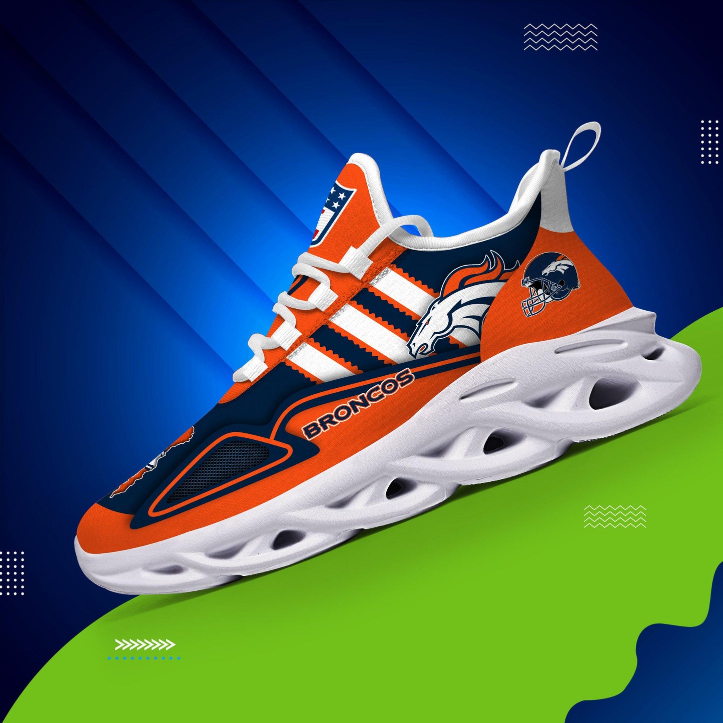 Ideafootwear Denver Broncos Max Soul Shoes Sneakers For Men And Women