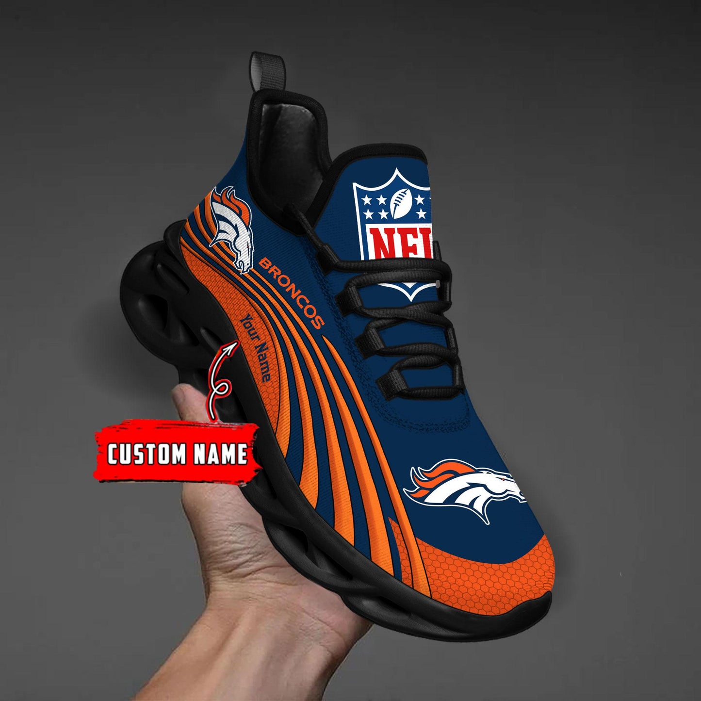 Ideafootwear Denver Broncos Max Soul Shoes Sneakers For Men And Women