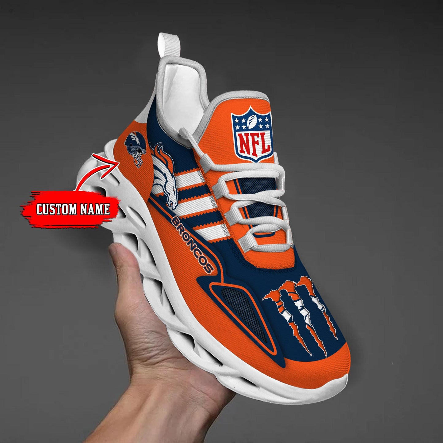 Ideafootwear Denver Broncos Max Soul Shoes Sneakers For Men And Women