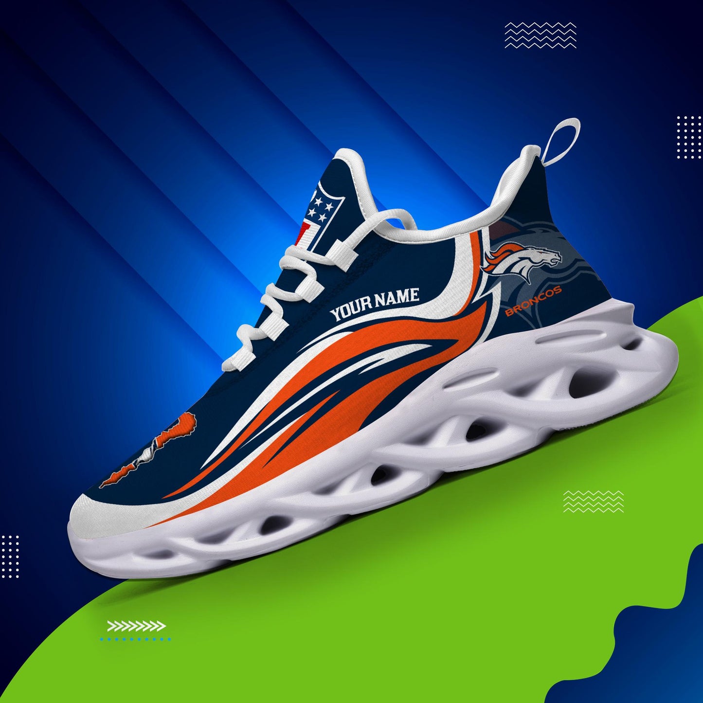 Ideafootwear Denver Broncos Max Soul Shoes Sneakers For Men And Women